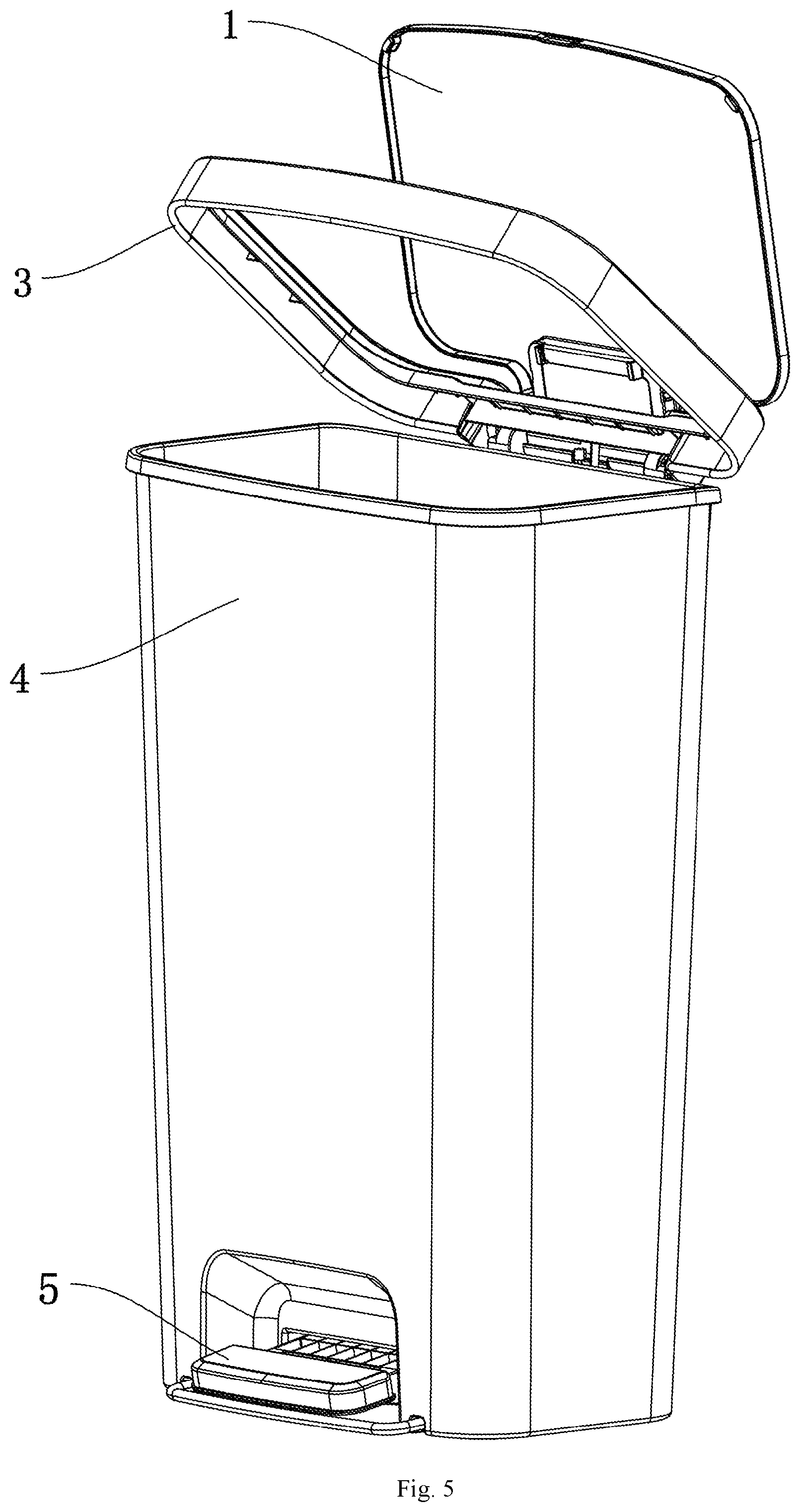 Patent US12338066 Figure 5 – Fixing structure for lid assembly and disassembly