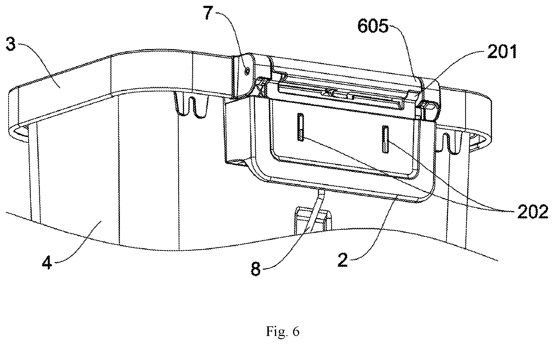 Patent US12338066 Figure 6 – Fixing structure for lid assembly and disassembly