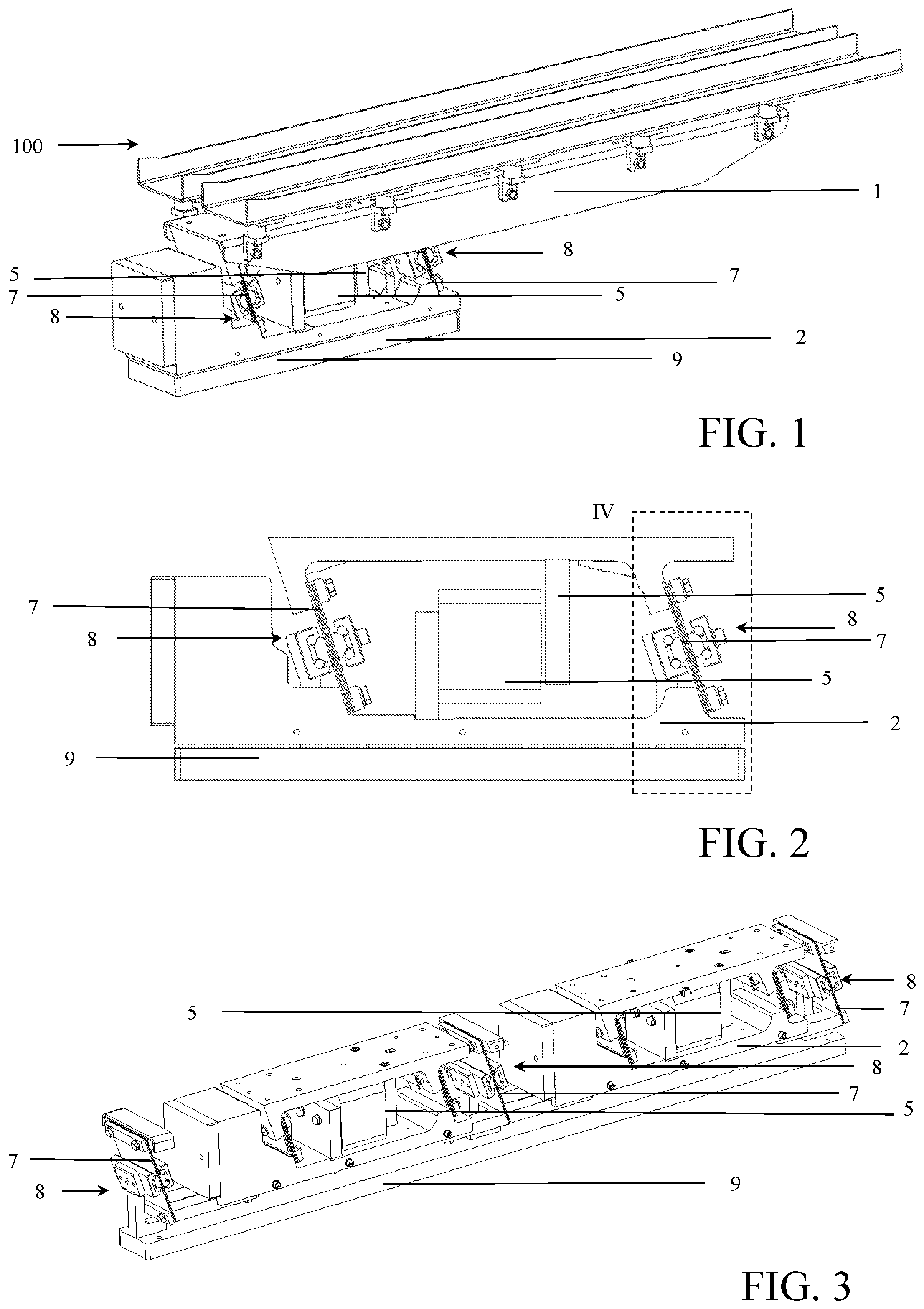 Patent US12338076 Figure 1 – Two-mass vibrating conveyor device and vibration damper kit for a two-mass vibrating conveyor device