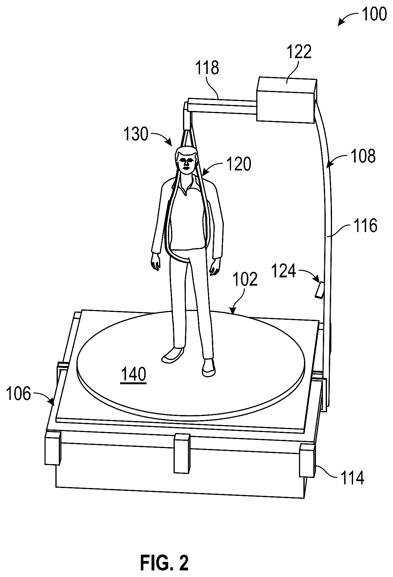 Patent US12338078 Figure 2 – Smart individual motion capture and spatial translation (SIMCAST) system with tensile-flex mesh-tread (TFMT) motion surface