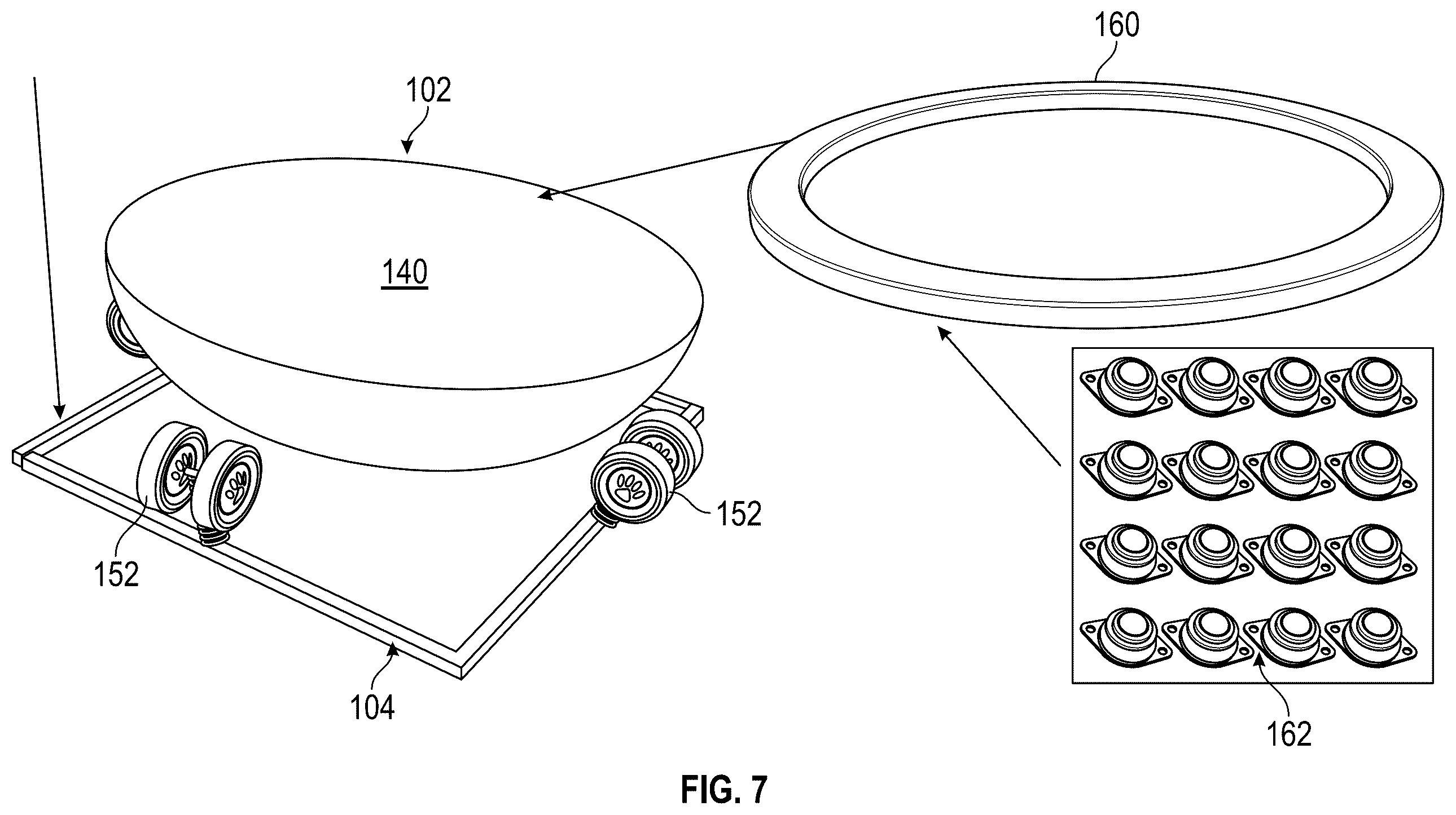 Patent US12338078 Figure 11 – Smart individual motion capture and spatial translation (SIMCAST) system with tensile-flex mesh-tread (TFMT) motion surface
