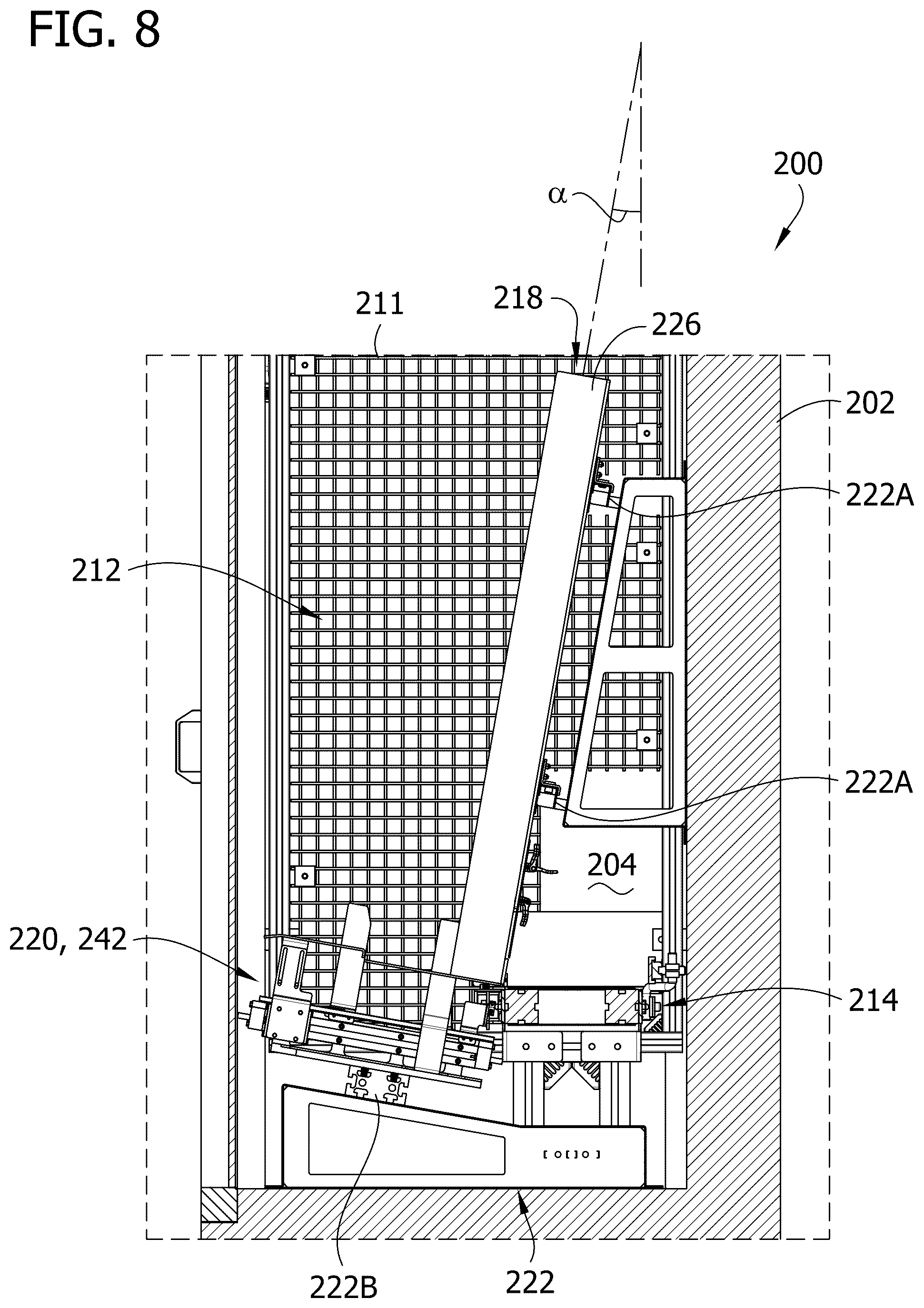 Patent US12338084 Figure 8 – Refrigerated pharmaceutical order processing systems