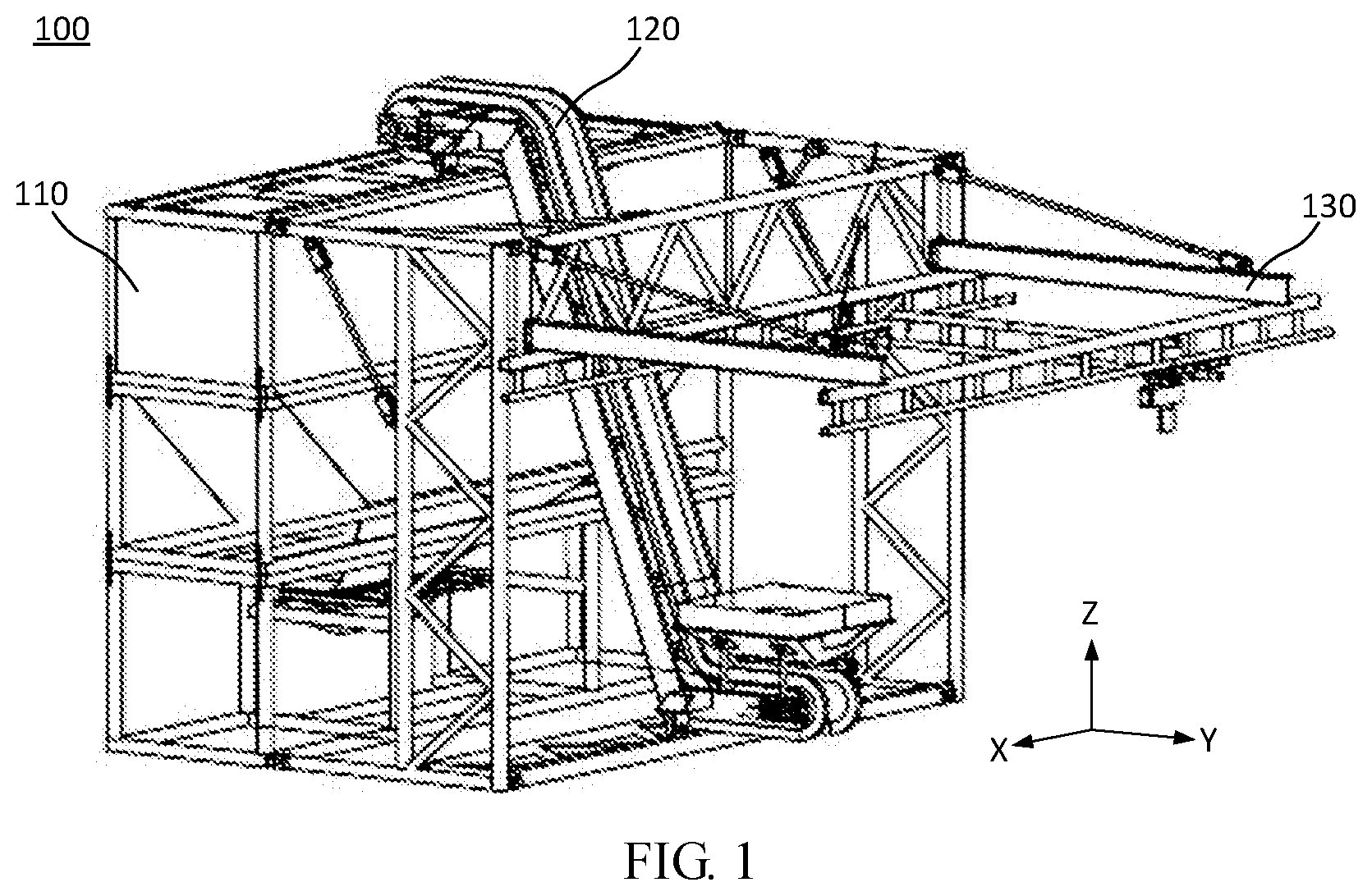 Patent US12338085 Figure 1 – Sand storage and conveying apparatus
