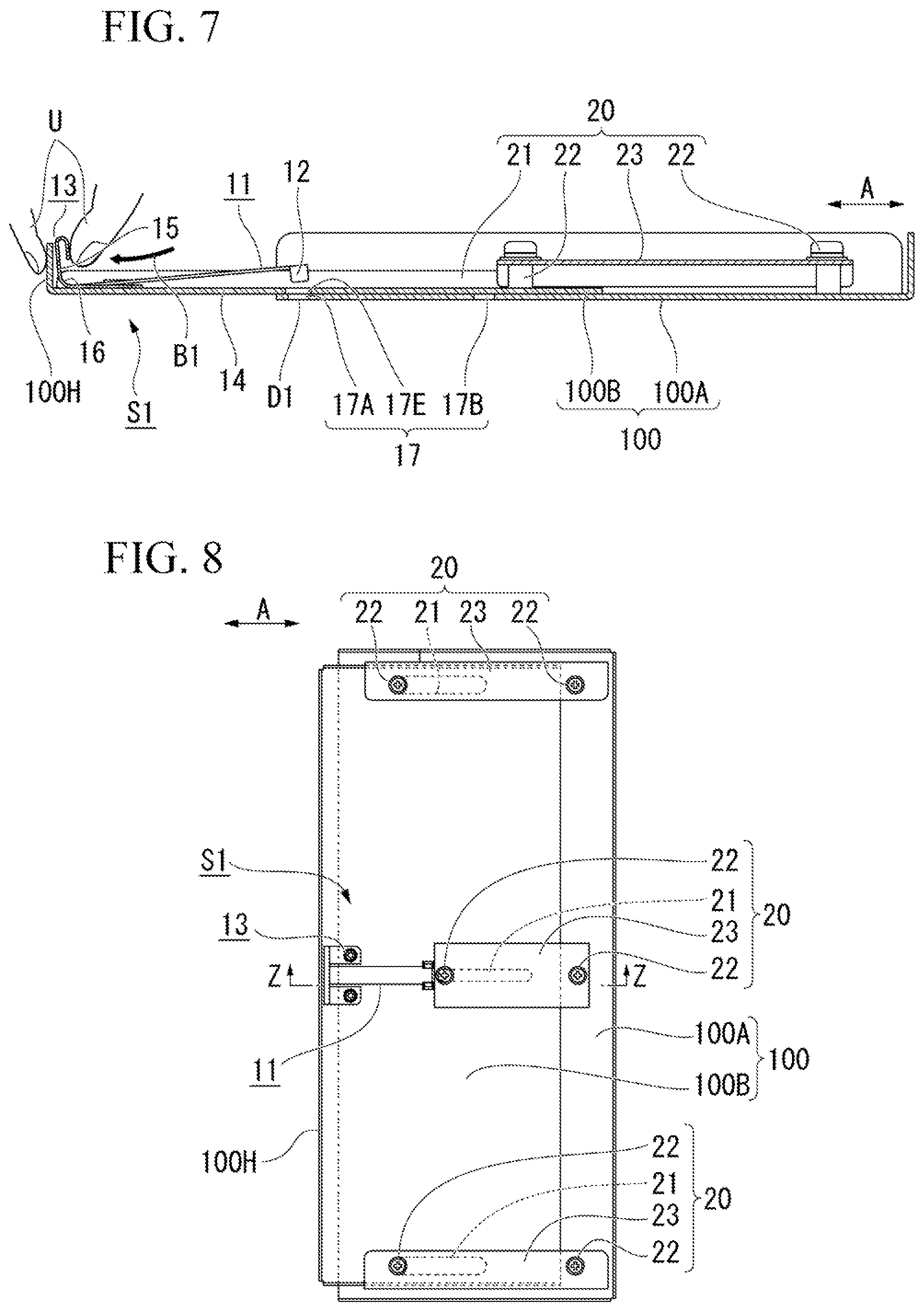 Patent US12338087 Figure 6 – Retractable tray fixing device and fixing method