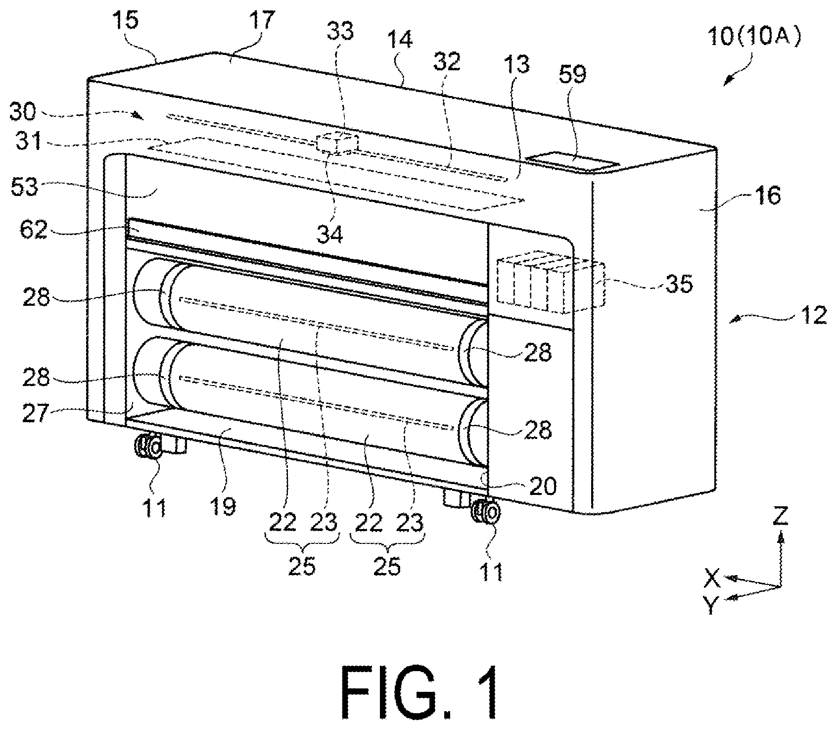 Patent US12338095 Figure 1 – Processing device and recording device