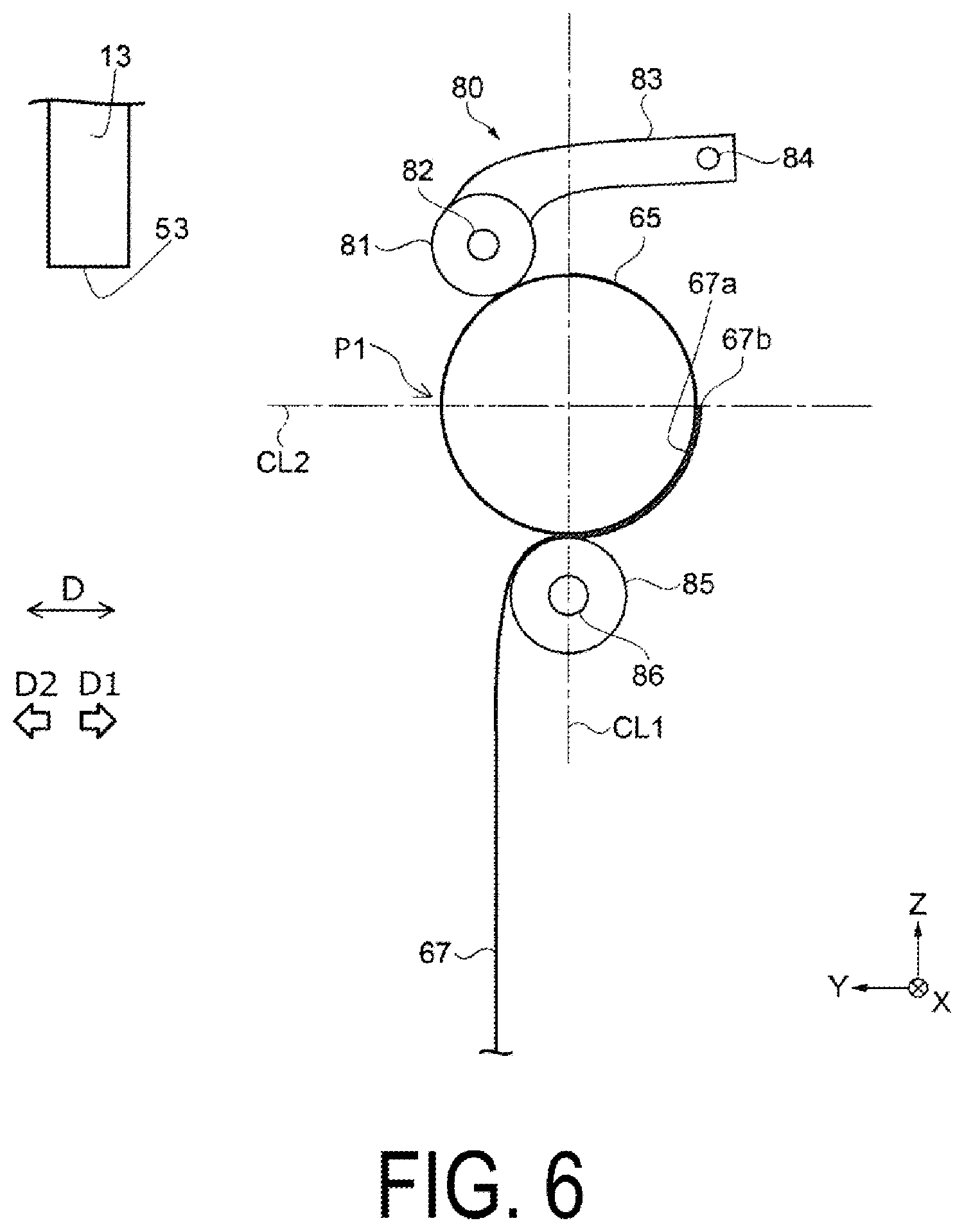 Patent US12338095 Figure 6 – Processing device and recording device