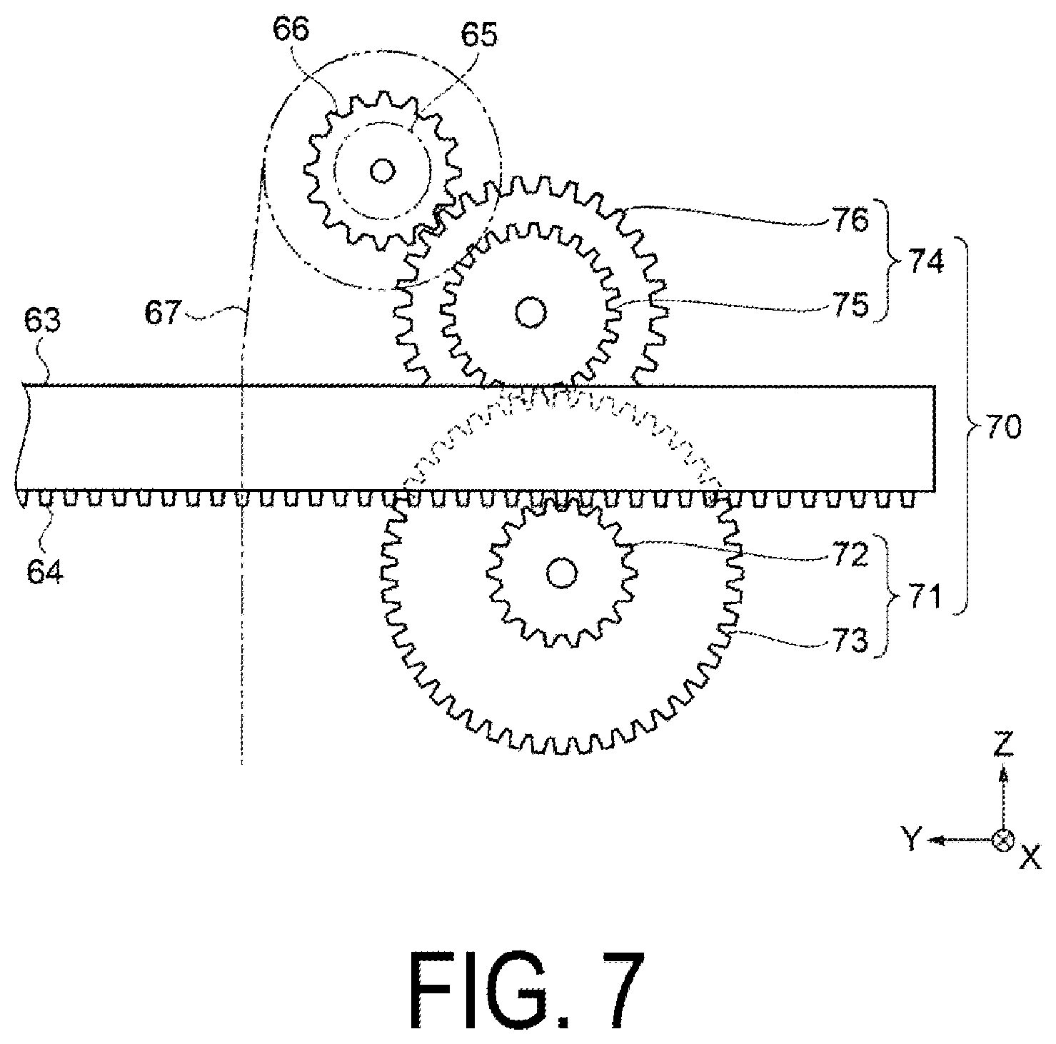 Patent US12338095 Figure 7 – Processing device and recording device