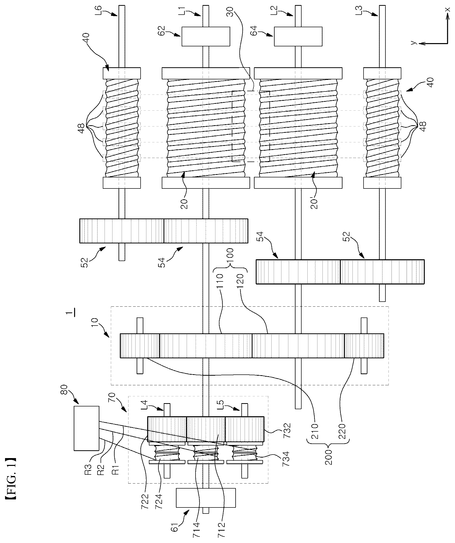 Patent US12338100 Figure 1 – Balancing apparatus and balancing system comprising same
