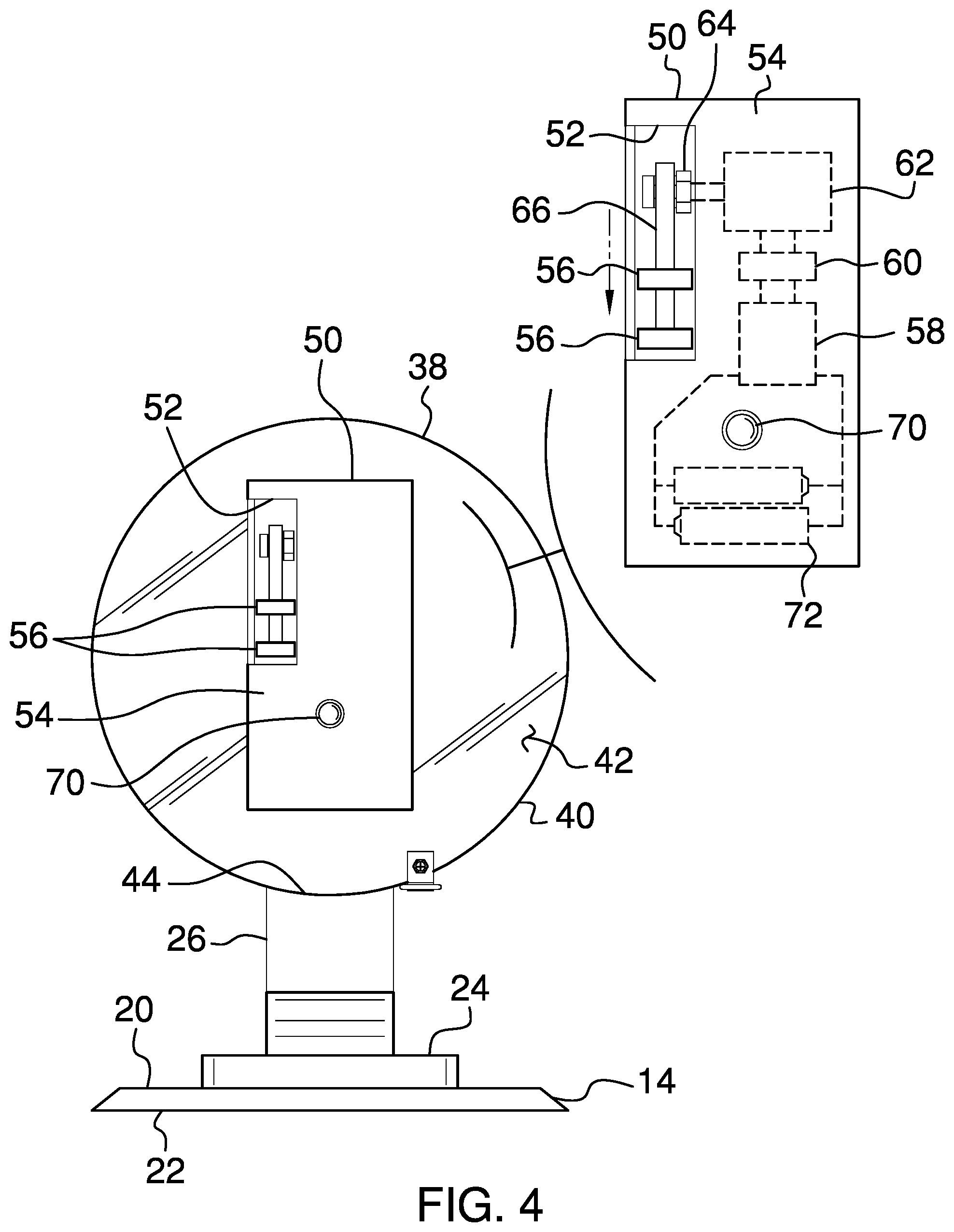 Patent US12338104 Figure 4 – Tag line release assembly
