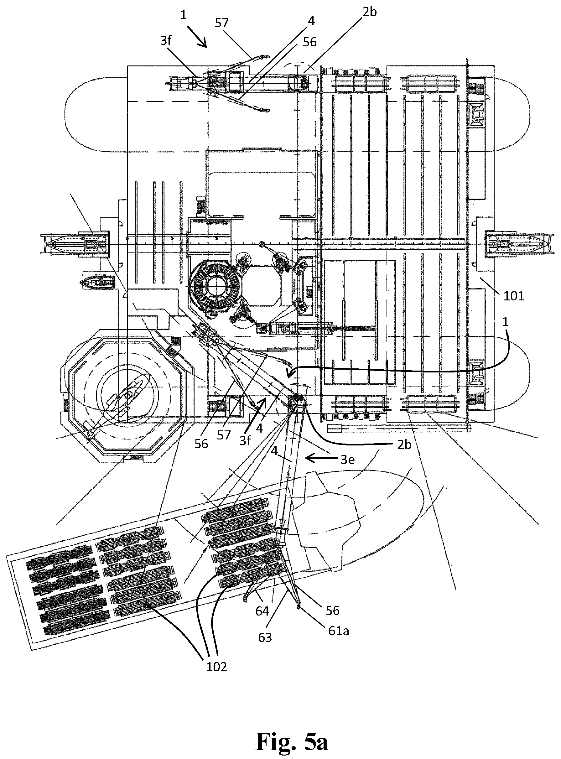 Patent US12338106 Figure 11 – Marine knuckle boom crane