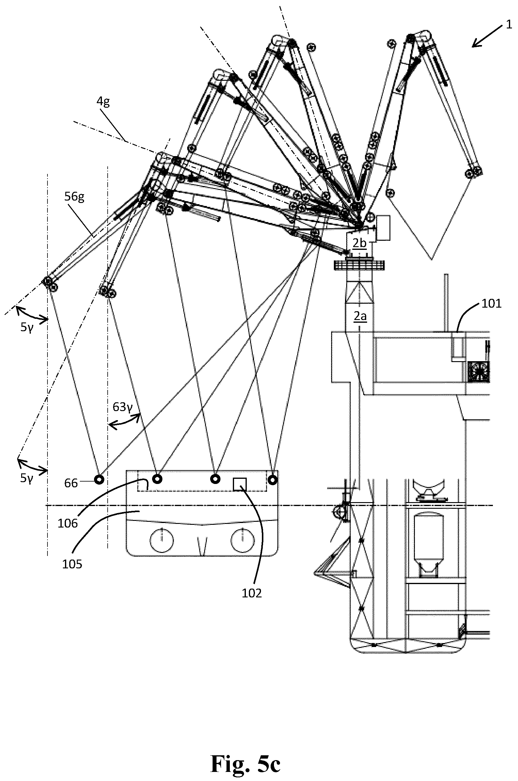 Patent US12338106 Figure 13 – Marine knuckle boom crane
