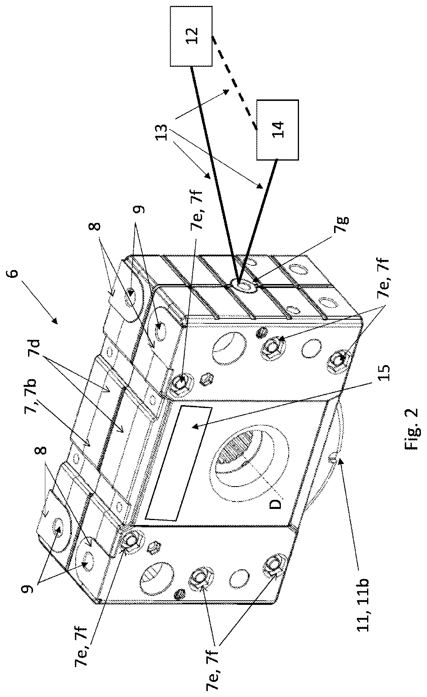 Patent US12338107 Figure 2 – Wheel block, in particular for a travelling crane