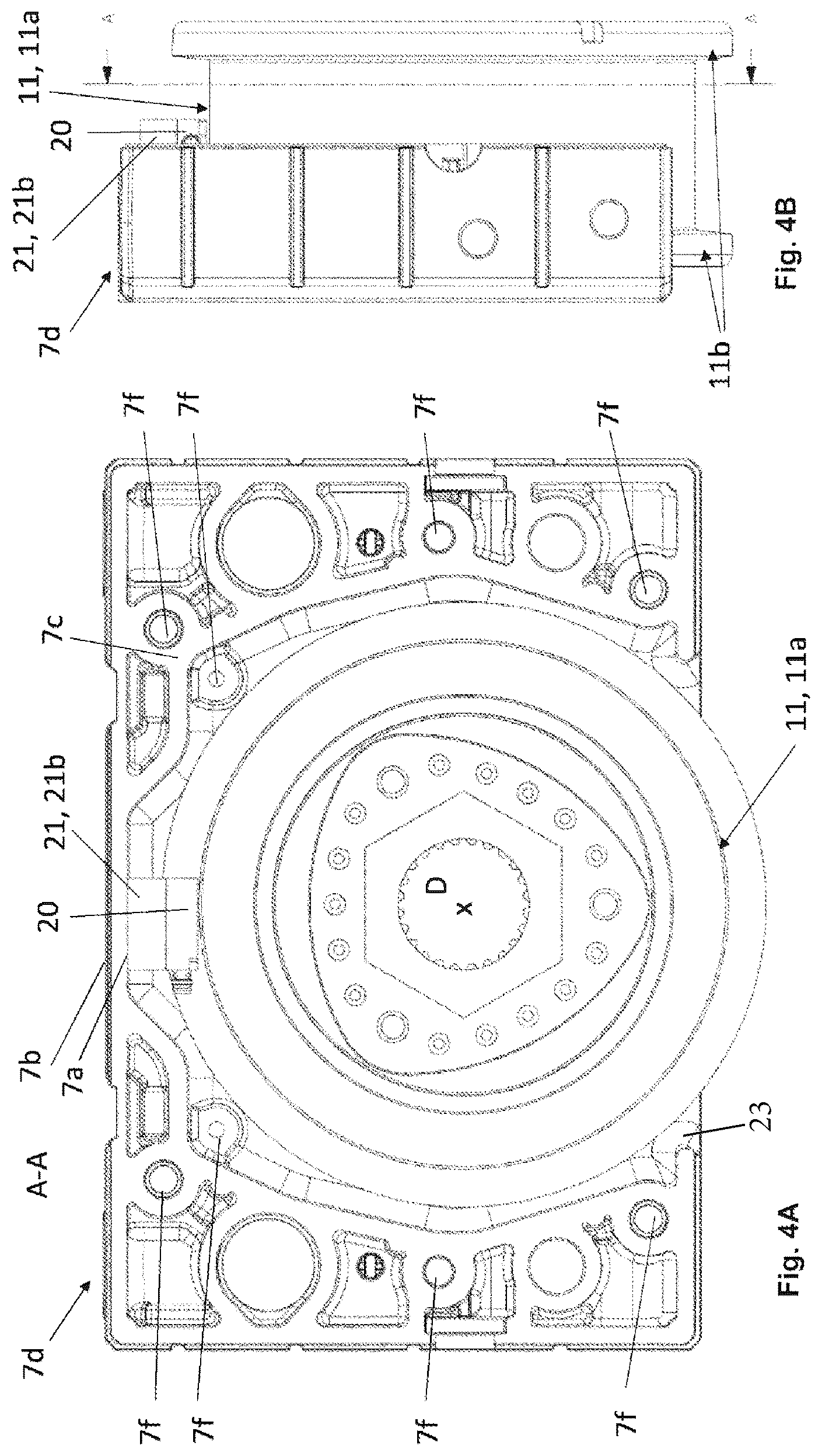 Patent US12338107 Figure 4 – Wheel block, in particular for a travelling crane