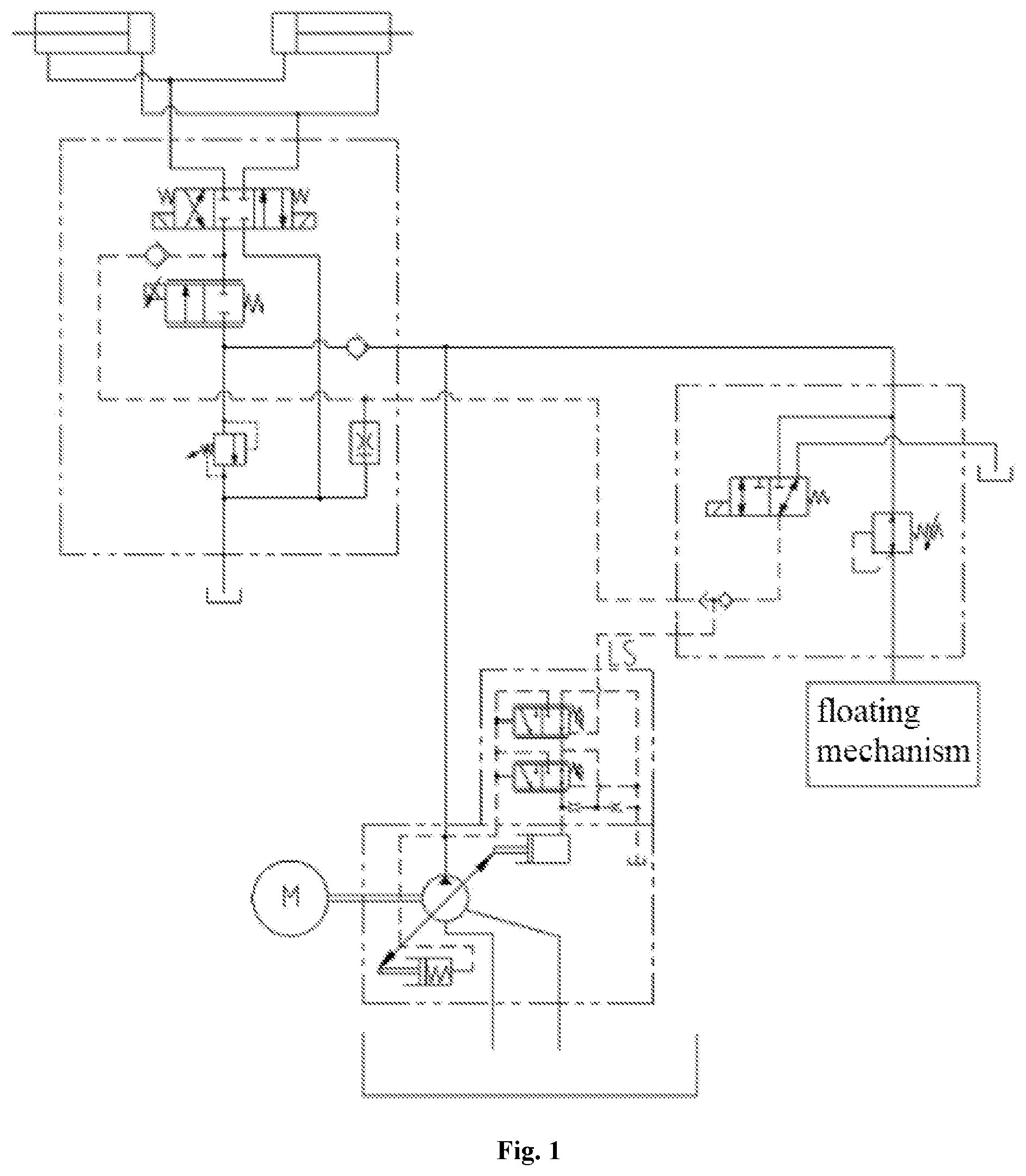 Patent US12338109 — Aerial work platform and floating control system thereof — Figure 1