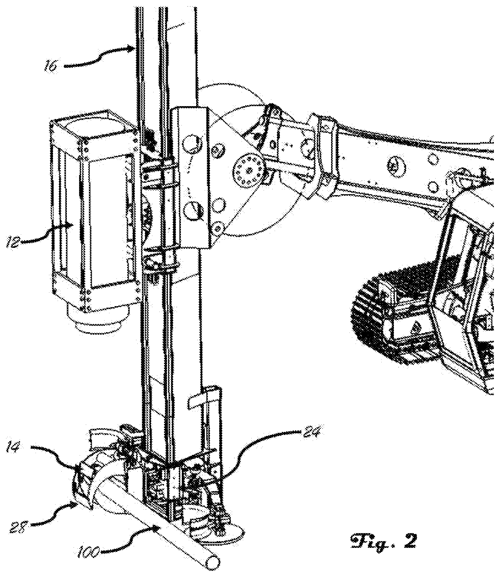 Patent US12338112 Figure 2 – Mast and grapple combination