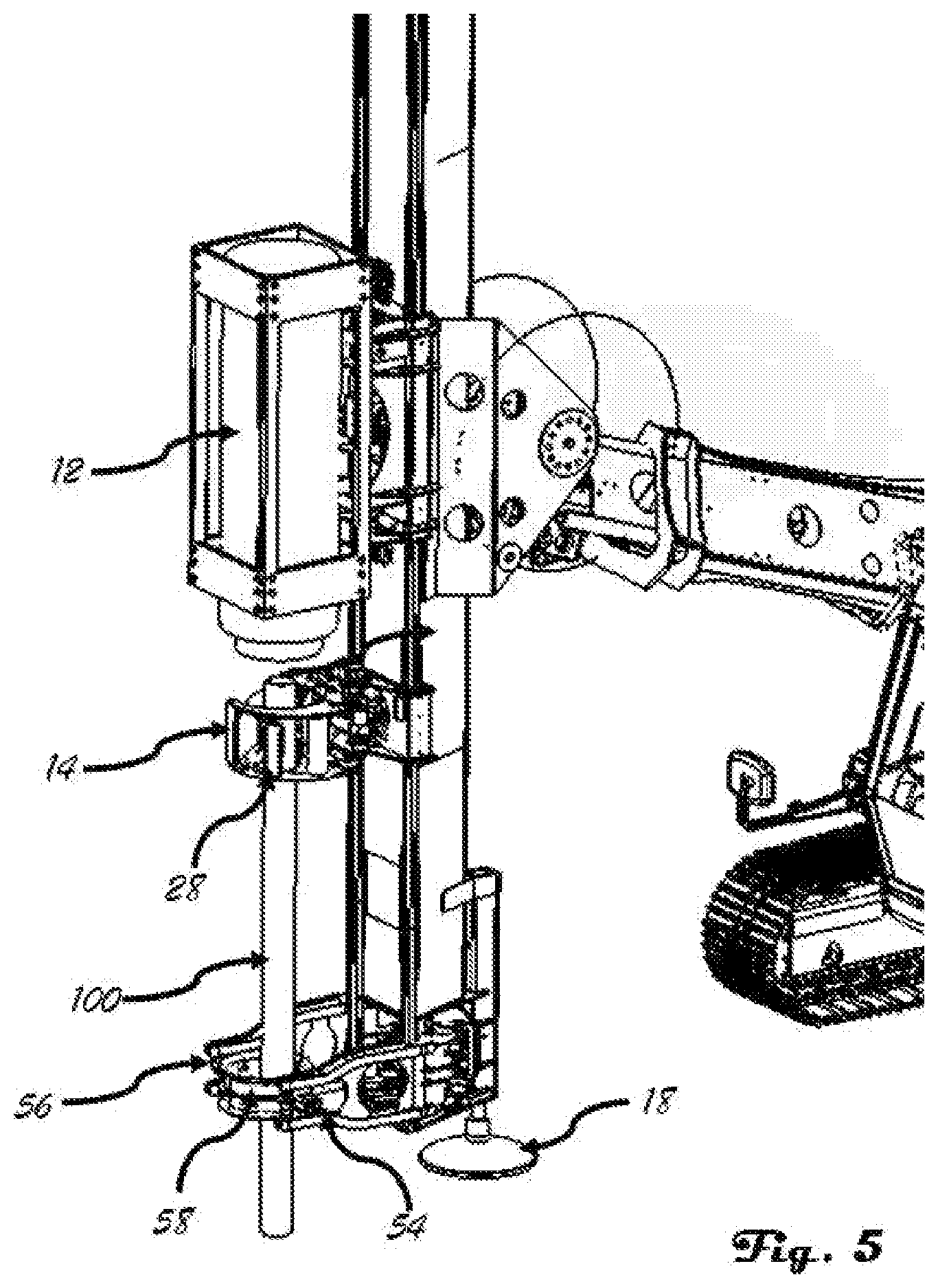 Patent US12338112 Figure 5 – Mast and grapple combination