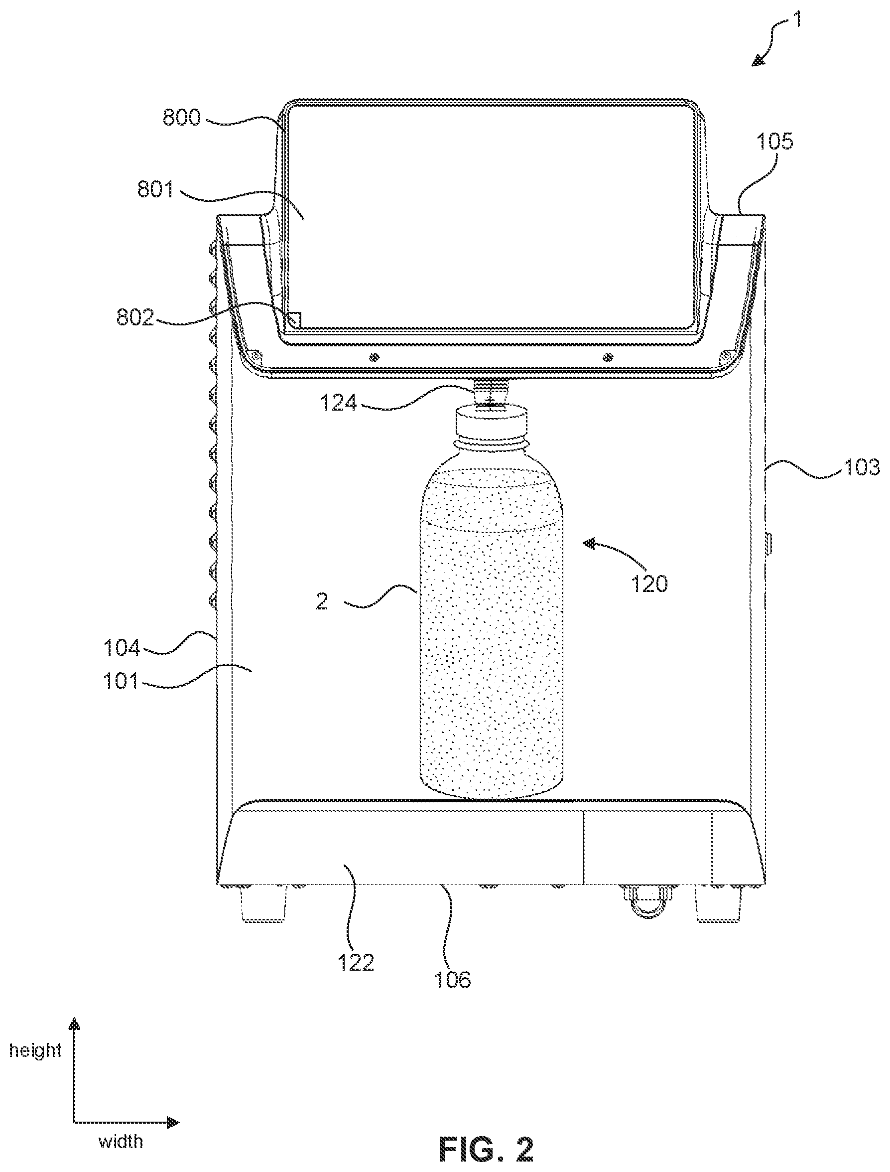 Patent US12338117 Figure 2 – Beverage dispenser water supply connector