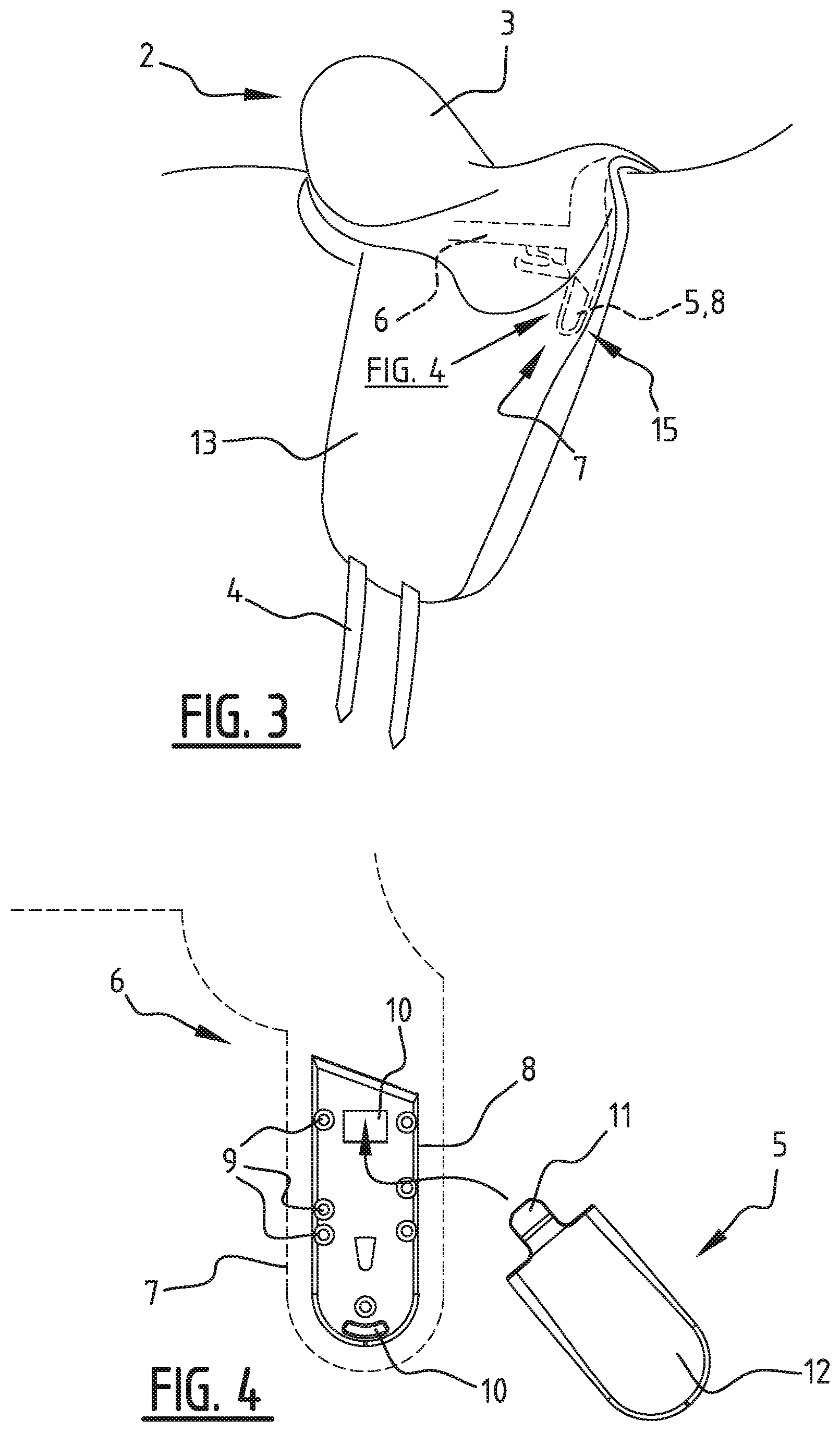Patent US12338118 Figure 2 – Kit-of-parts configured to adjust a fit of a saddle, saddle of the English saddle type, comprising such a kit-of-parts and method for adjusting a fit of a saddle