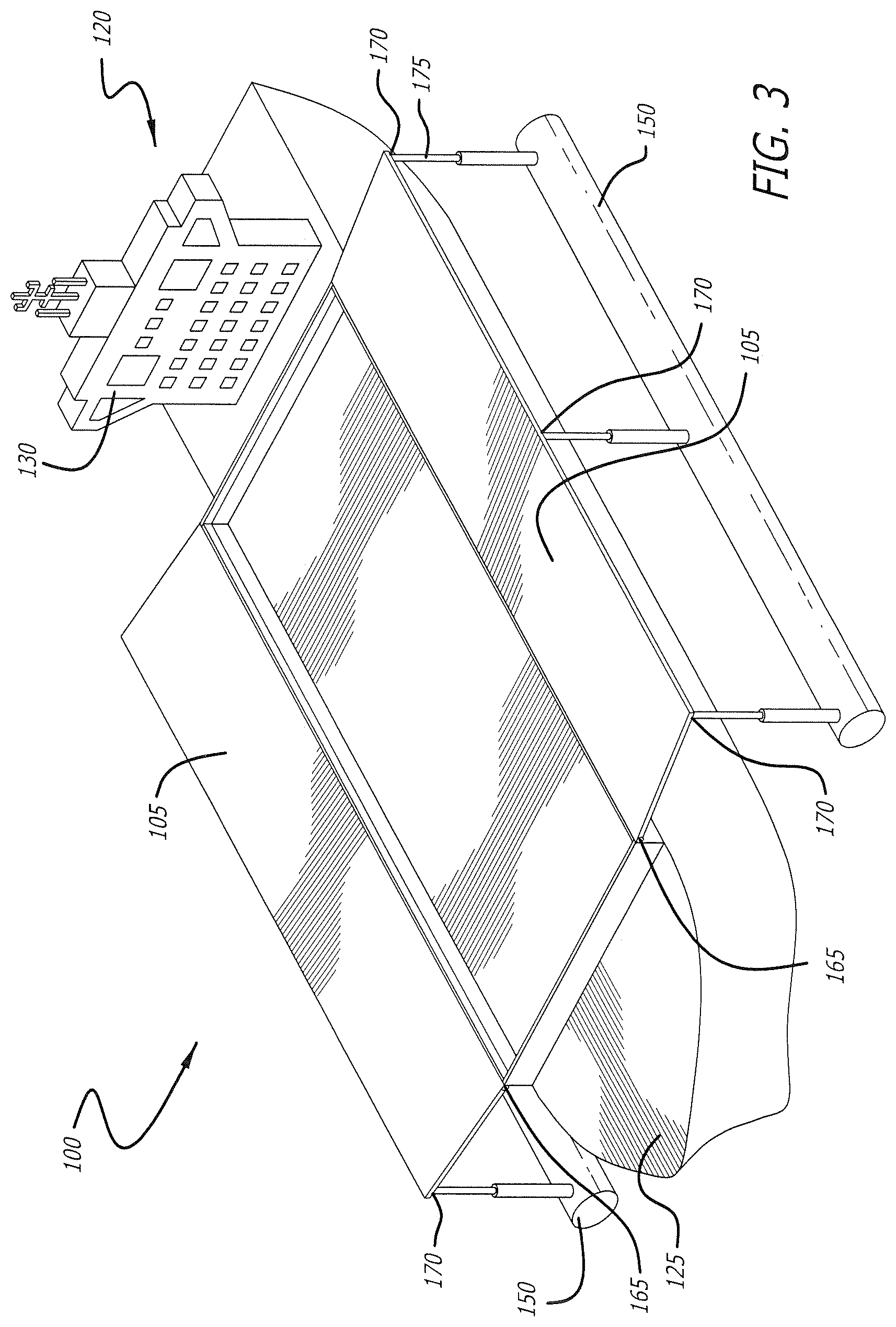 Patent US12338143 Figure 3 – Rainwater collection system for a waterborne vessel