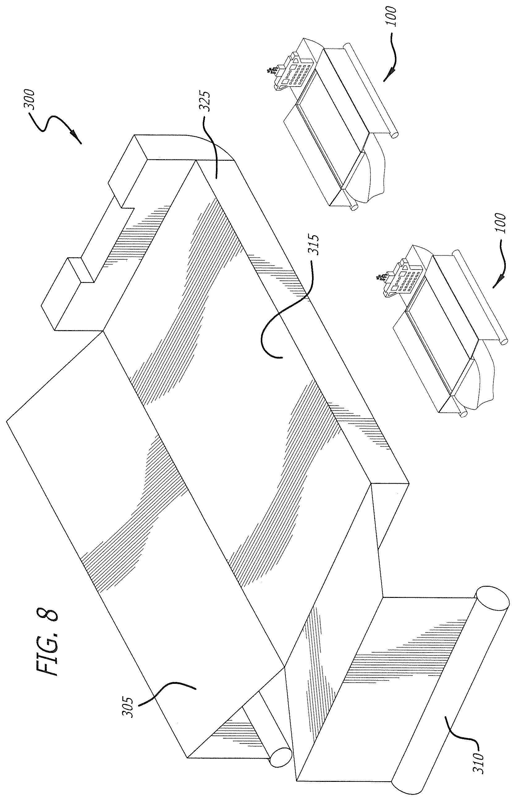 Patent US12338143 Figure 8 – Rainwater collection system for a waterborne vessel