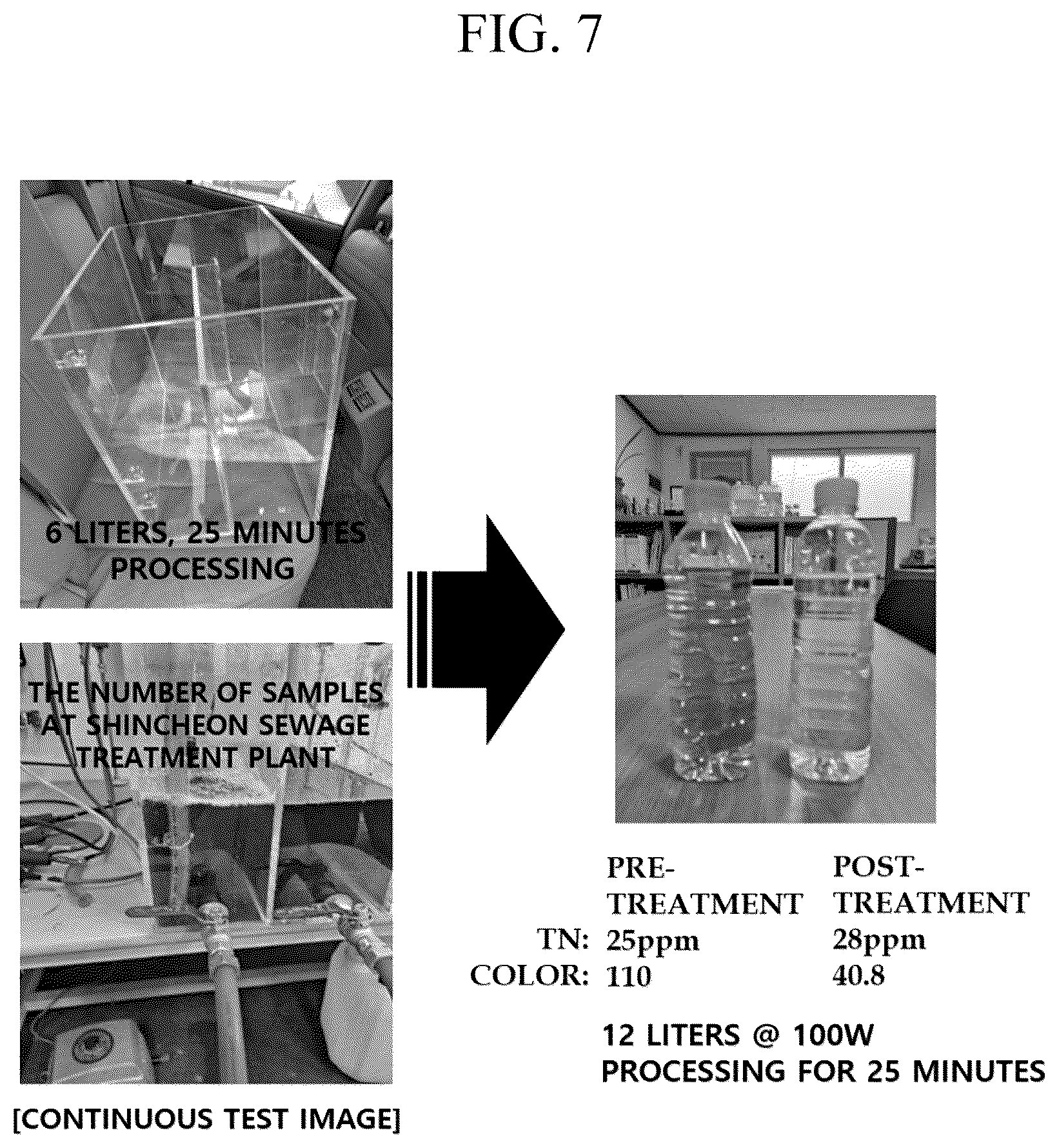 Patent US12338145 Figure 9 – Plasma water treatment apparatus for removing color with restraining total nitrogen and method thereof