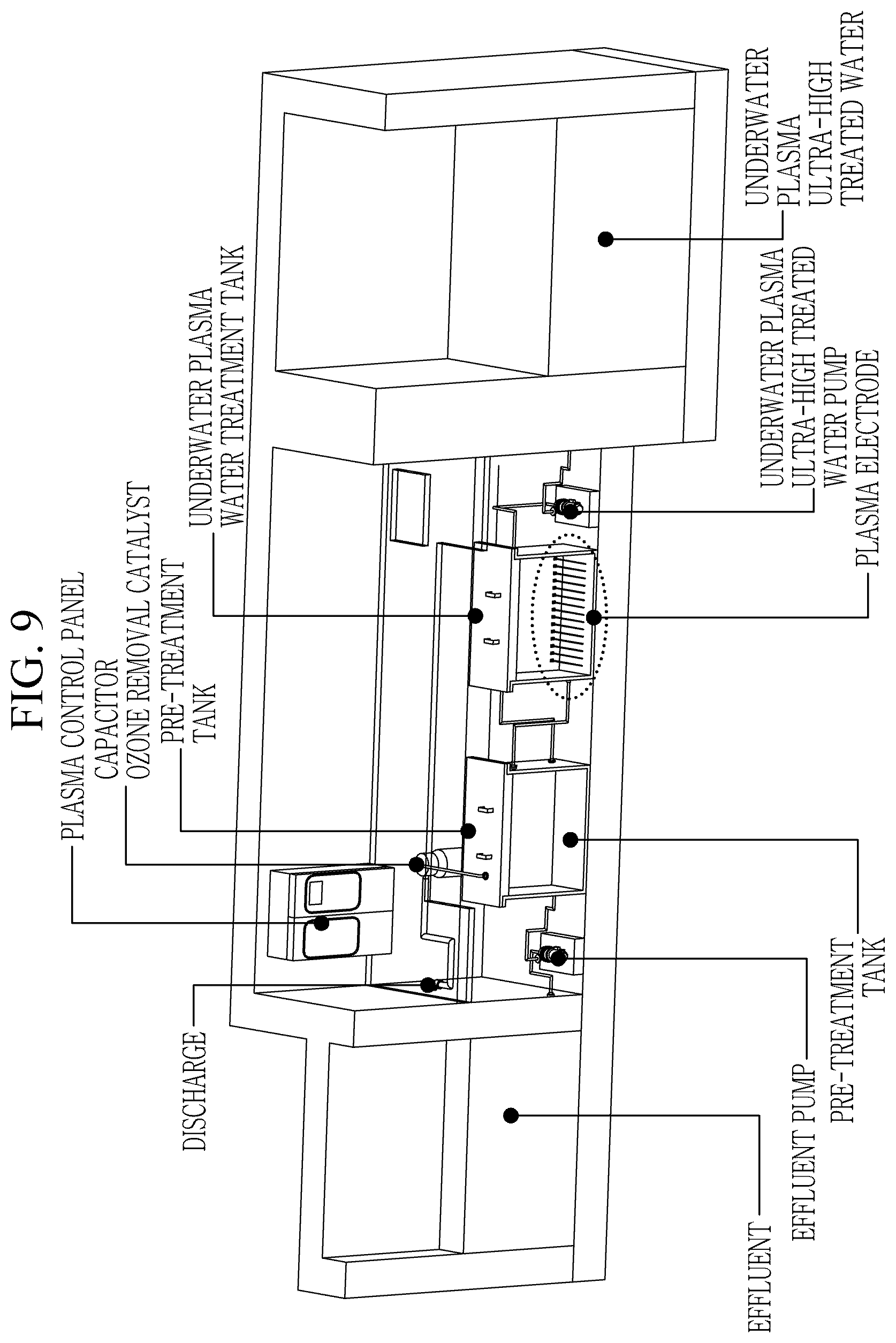 Patent US12338145 Figure 11 – Plasma water treatment apparatus for removing color with restraining total nitrogen and method thereof