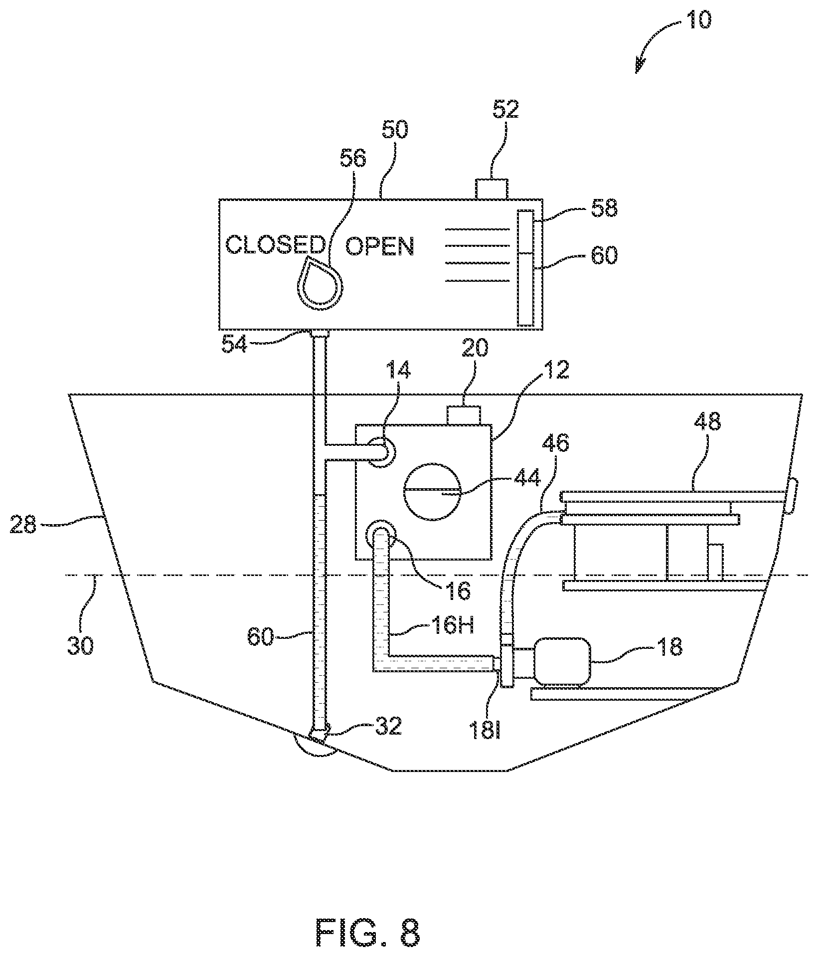 Patent US12338150 Figure 11 – Negative pressure aeration and organic growth suppression system
