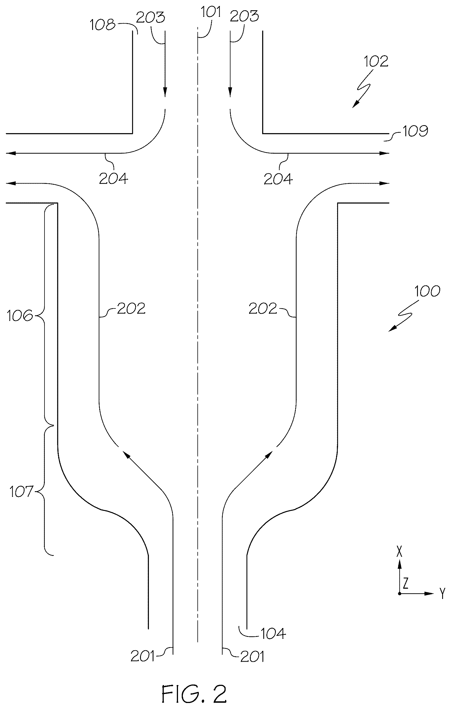 Patent US12338155 Figure 2 – Enclosures for providing a controlled environment during the production of glass articles