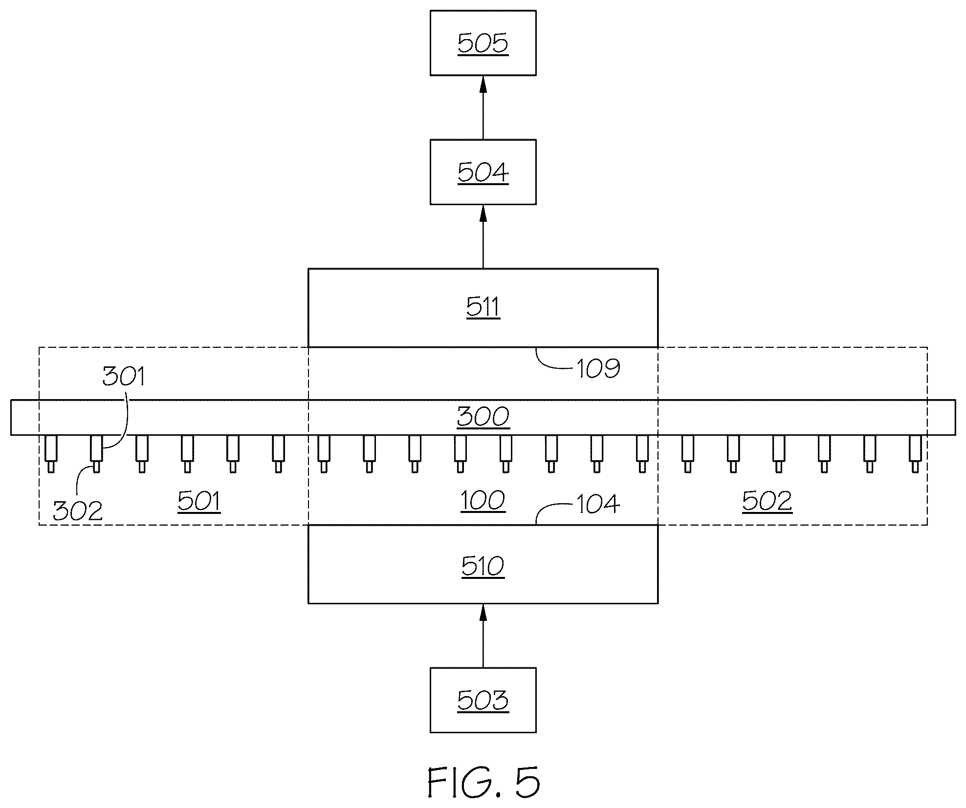 Patent US12338155 Figure 5 – Enclosures for providing a controlled environment during the production of glass articles