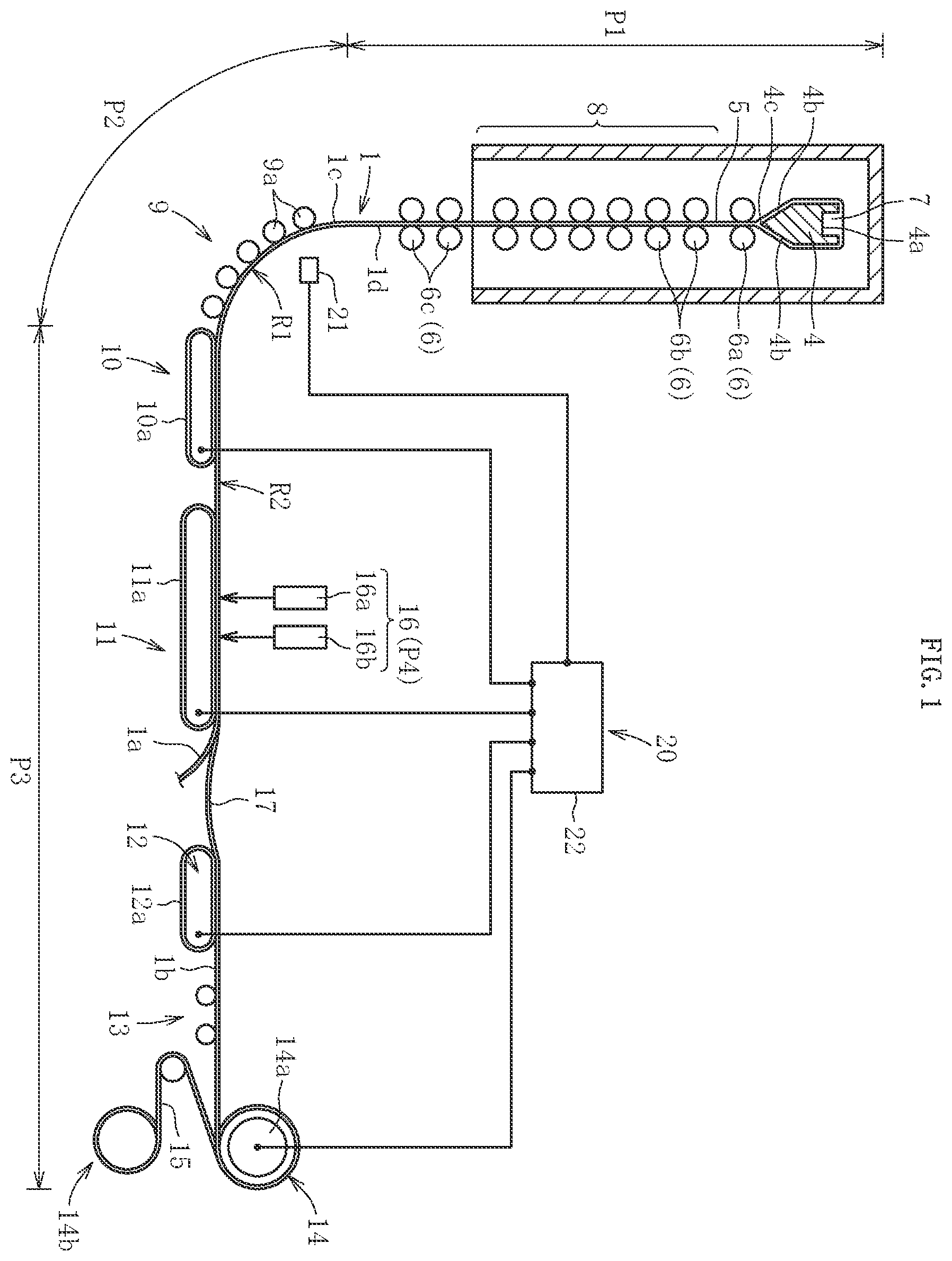 Patent US12338156 Figure 1 – Method for manufacturing strip-shaped glass film