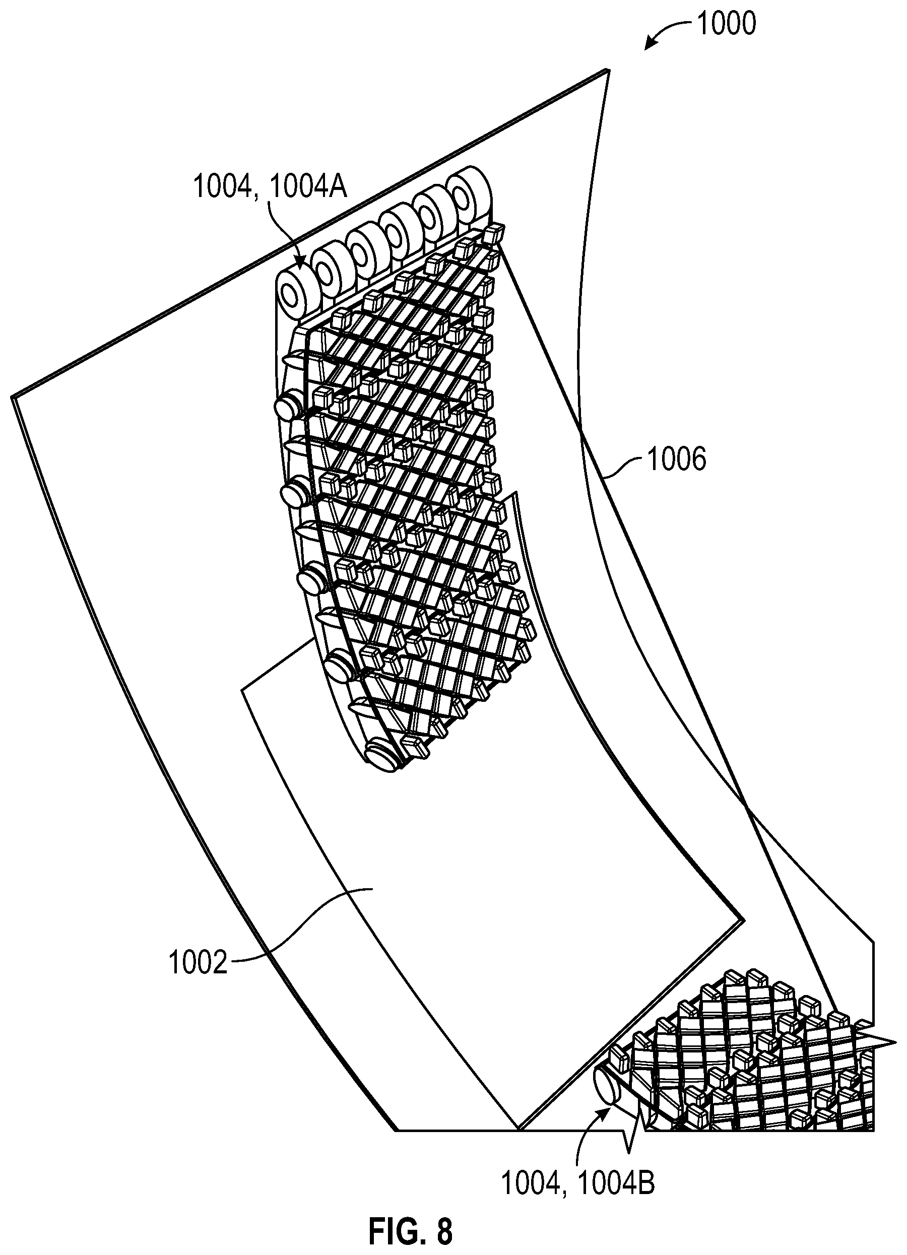 Patent US12338158 Figure 10 – Apparatuses, systems and methods for cold forming glass