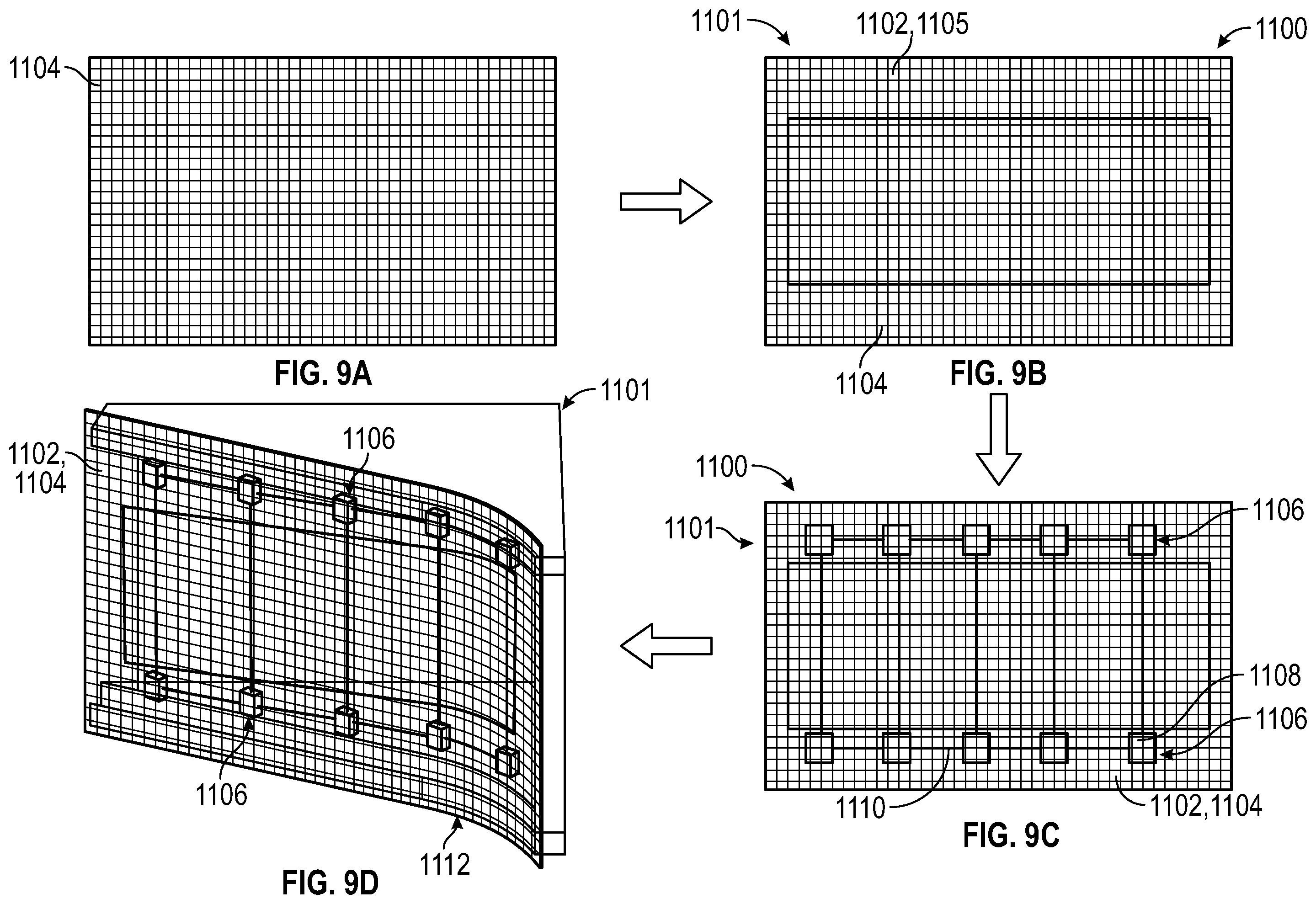 Patent US12338158 Figure 11 – Apparatuses, systems and methods for cold forming glass