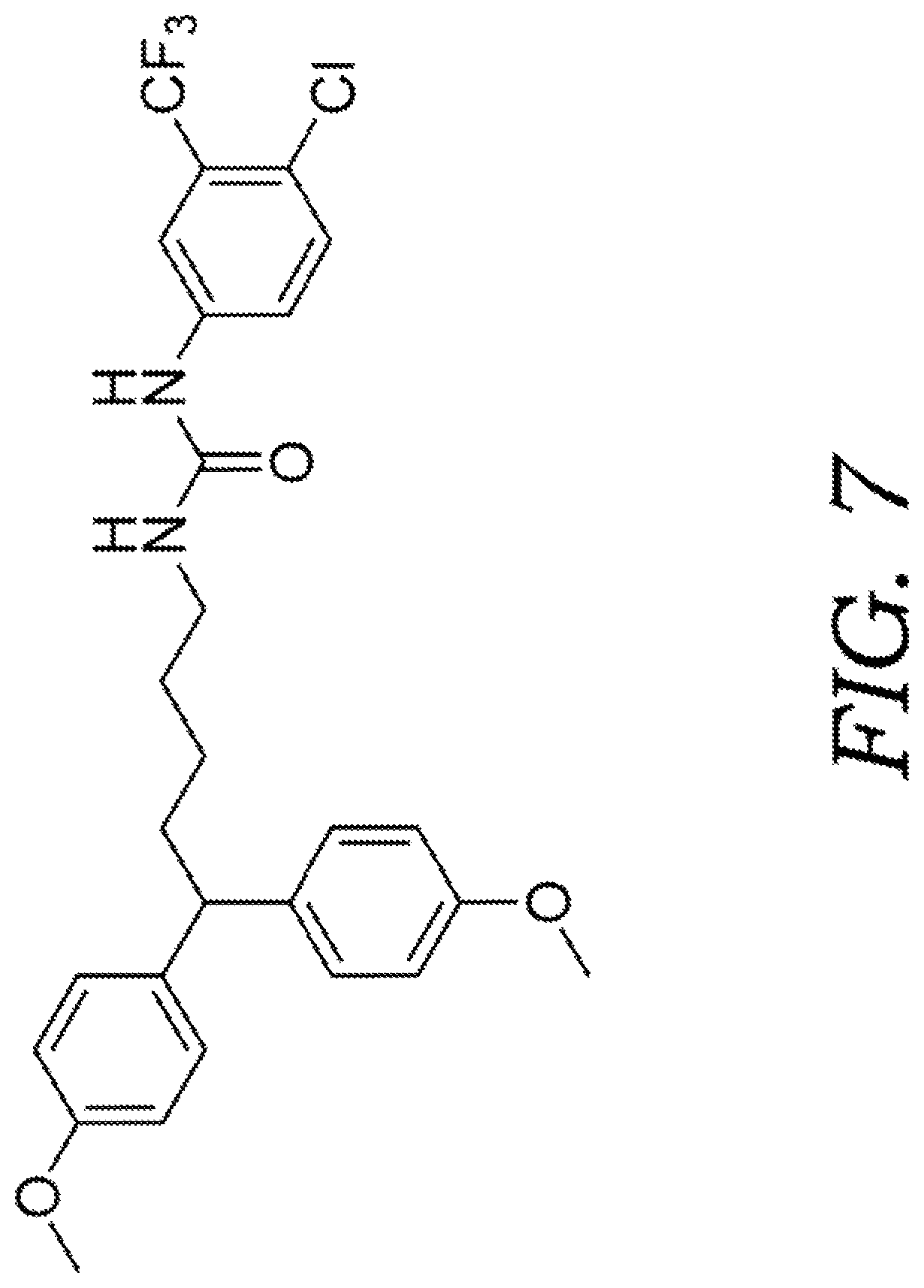 Patent US12338204 Figure 7 – Substituted bisphenylalkylurea compounds and methods of treating breast cancer
