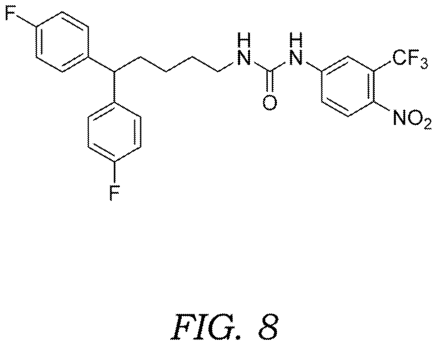 Patent US12338204 Figure 8 – Substituted bisphenylalkylurea compounds and methods of treating breast cancer
