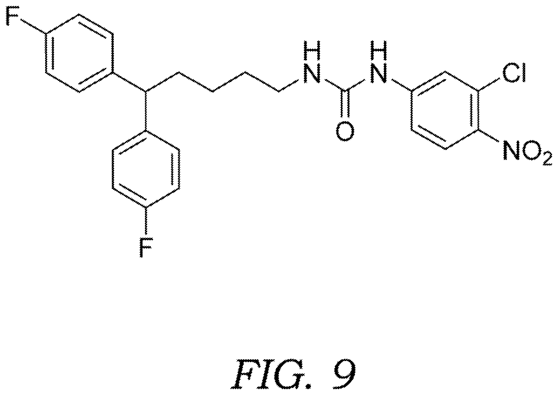 Patent US12338204 Figure 9 – Substituted bisphenylalkylurea compounds and methods of treating breast cancer