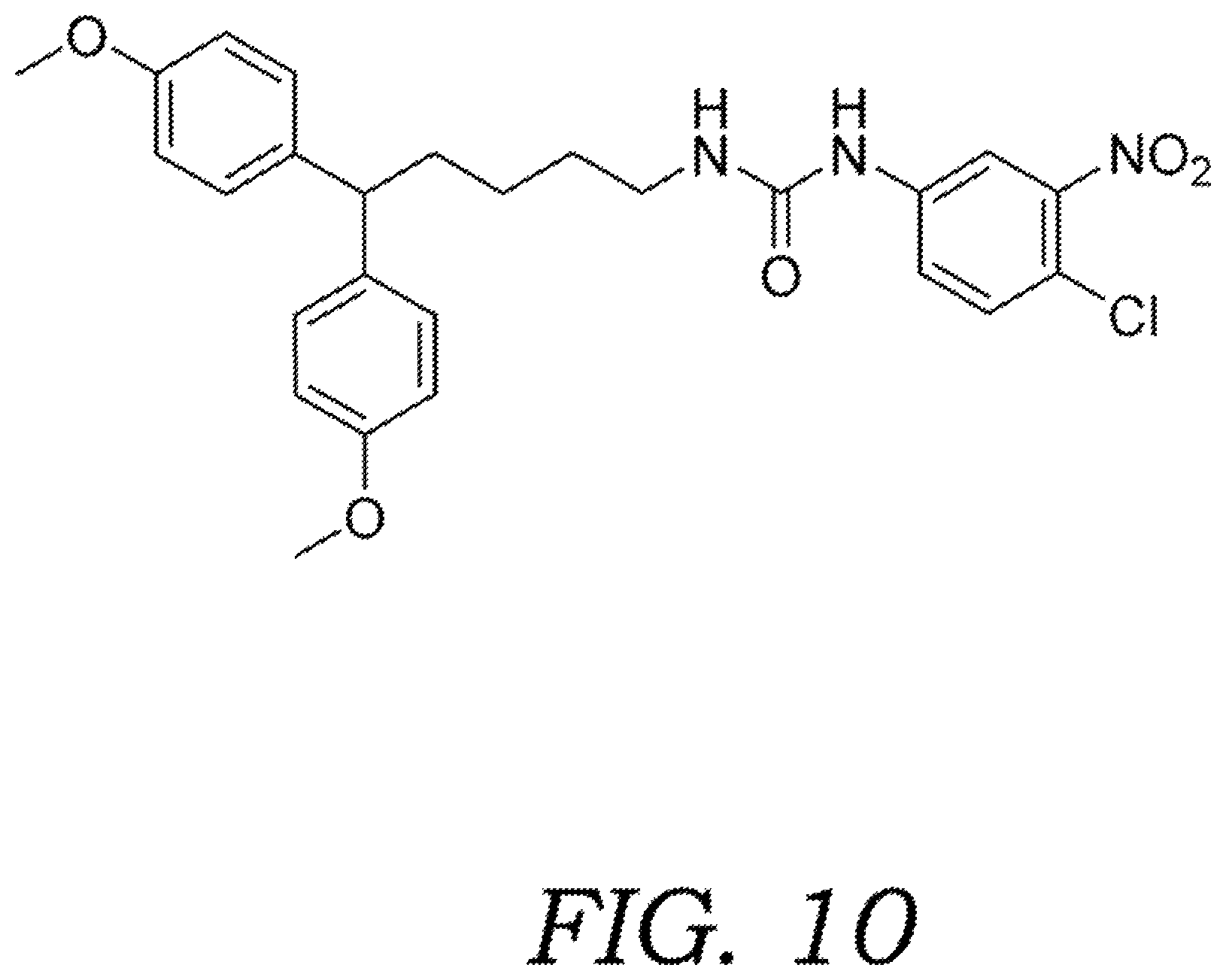 Patent US12338204 Figure 10 – Substituted bisphenylalkylurea compounds and methods of treating breast cancer