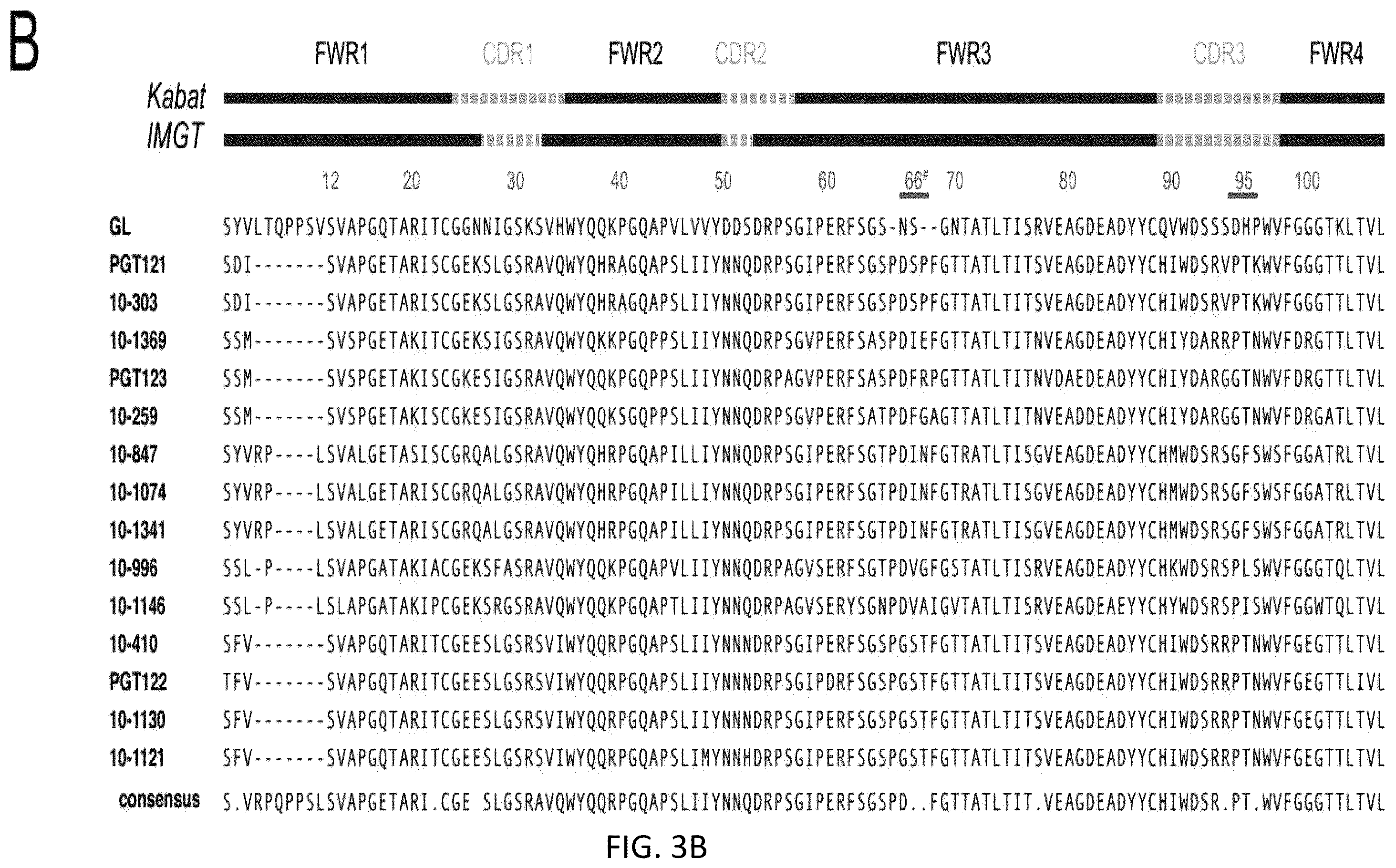 Patent US12338277 Figure 6 – Broadly neutralizing antibodies that target HIV ENV V3 N-glycans
