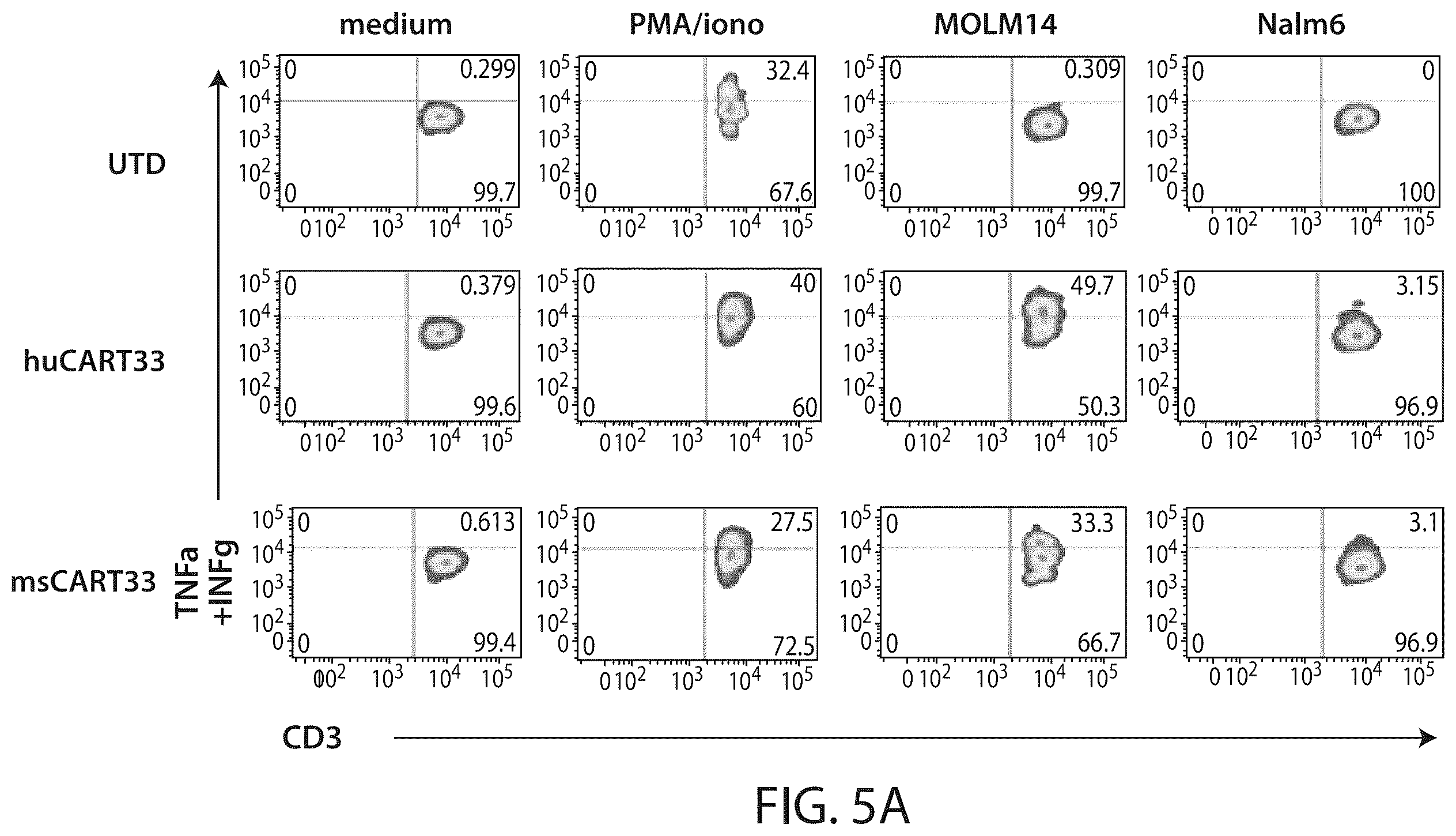 Patent US12338287 Figure 6 – Treatment of cancer using a CD33 chimeric antigen receptor