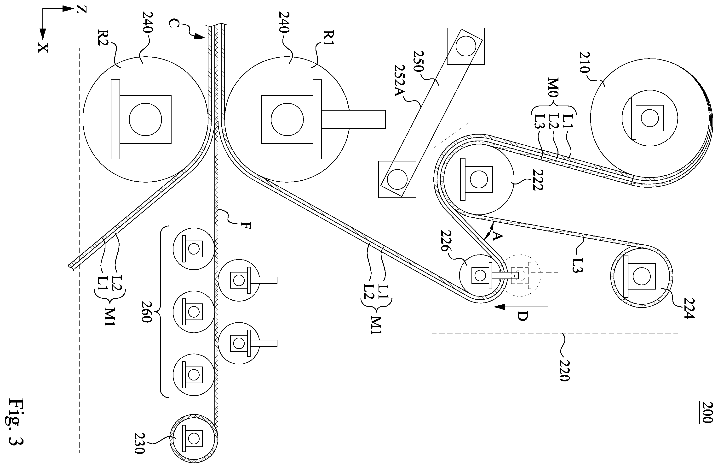 Patent US12338334 Figure 3 – Impregnation device for fiber prepreg and method thereof