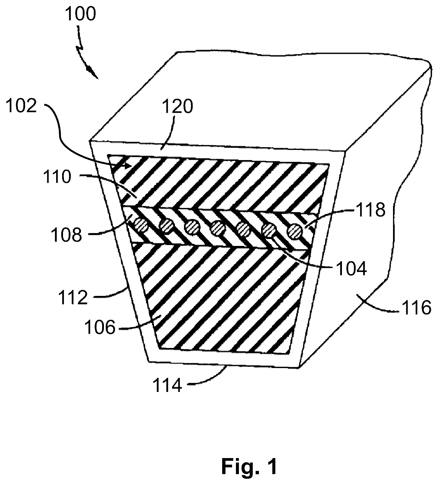 Patent US12338339 Figure 1 – Power transmission belt with conductive rubber mixture having graphene