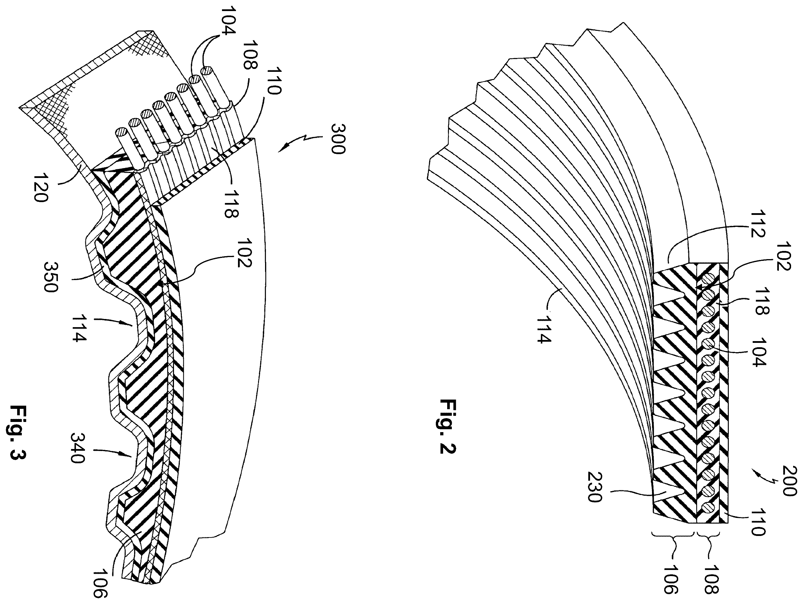 Patent US12338339 Figure 2 – Power transmission belt with conductive rubber mixture having graphene