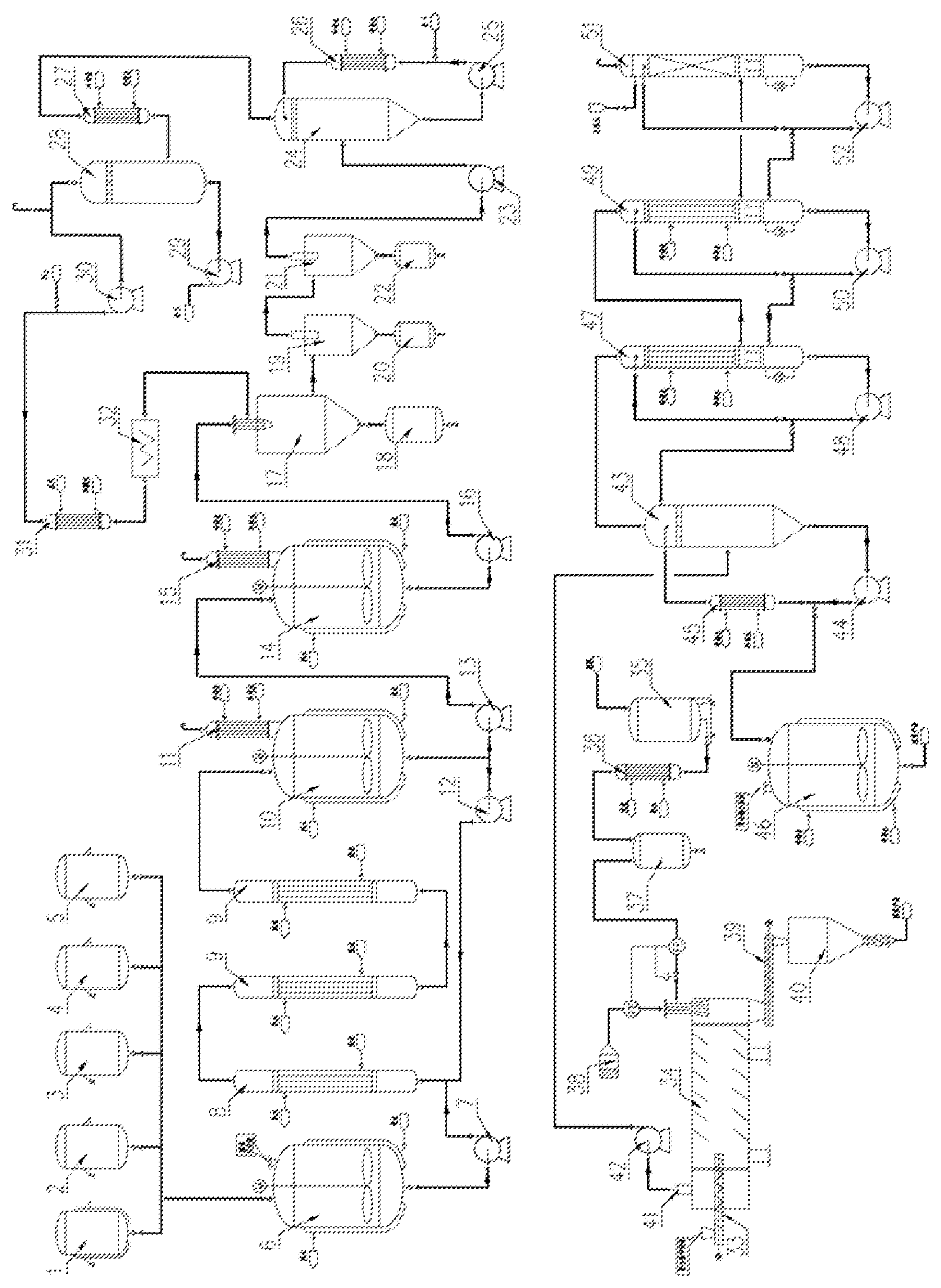 Patent US12338372 Figure 1 – Green, safe and environmentally-friendly process and production equipment for industrialized continuous large-scale production of formaldehyde-free water-based adhesive