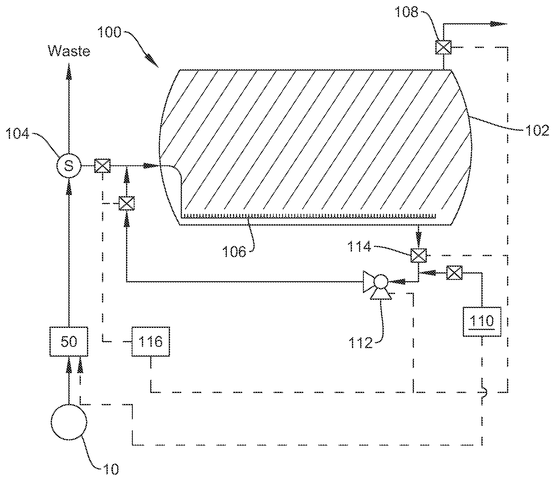 Patent US12338398 Figure 1 – Hydrocarbon liquid based chemical compositions and treatment methods using same for remediating H 2 S and other contaminants in fluids and mixtures of contaminated fluids