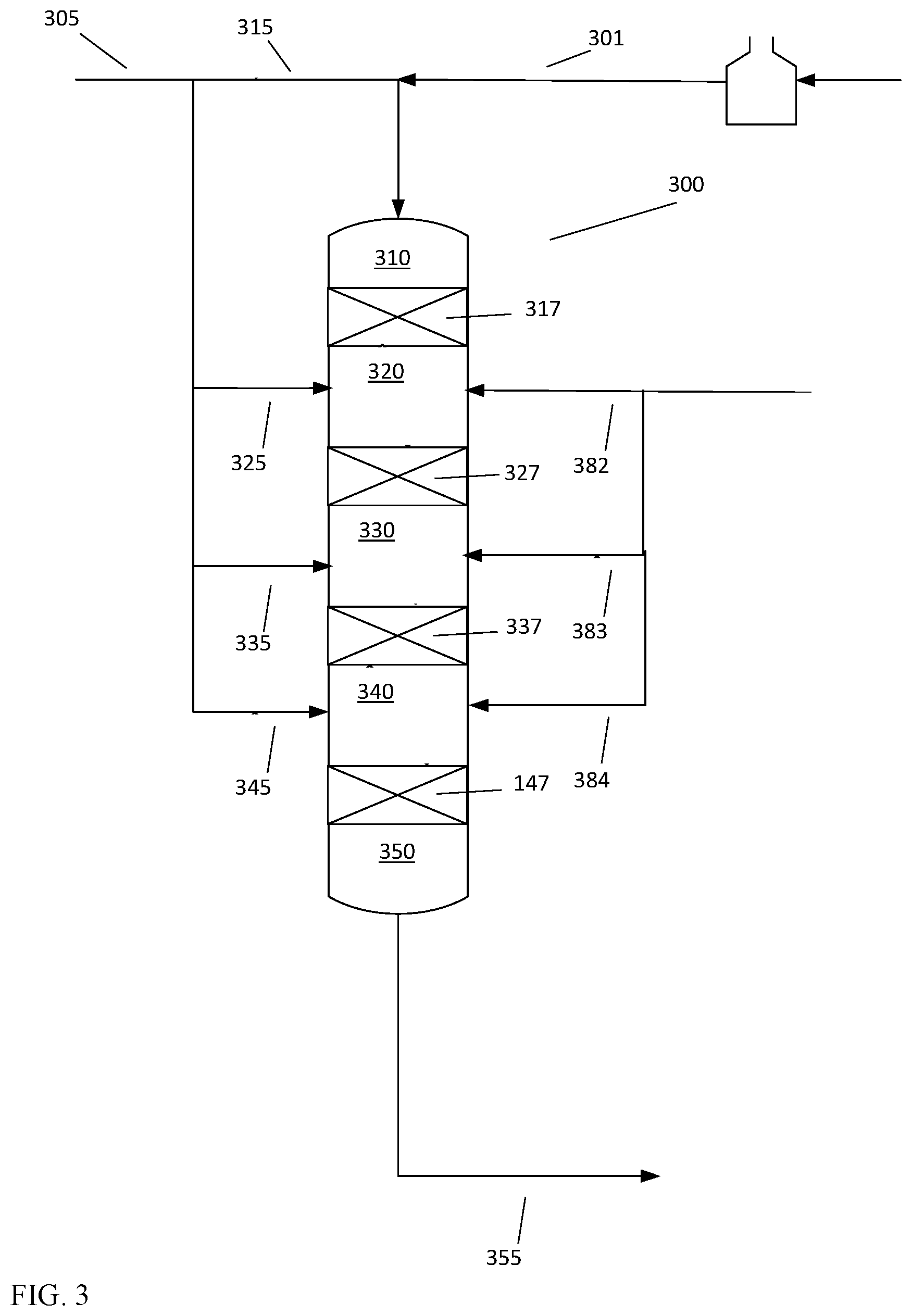 Patent US12338400 Figure 3 – Manufacture of renewable distillate from bio-oils