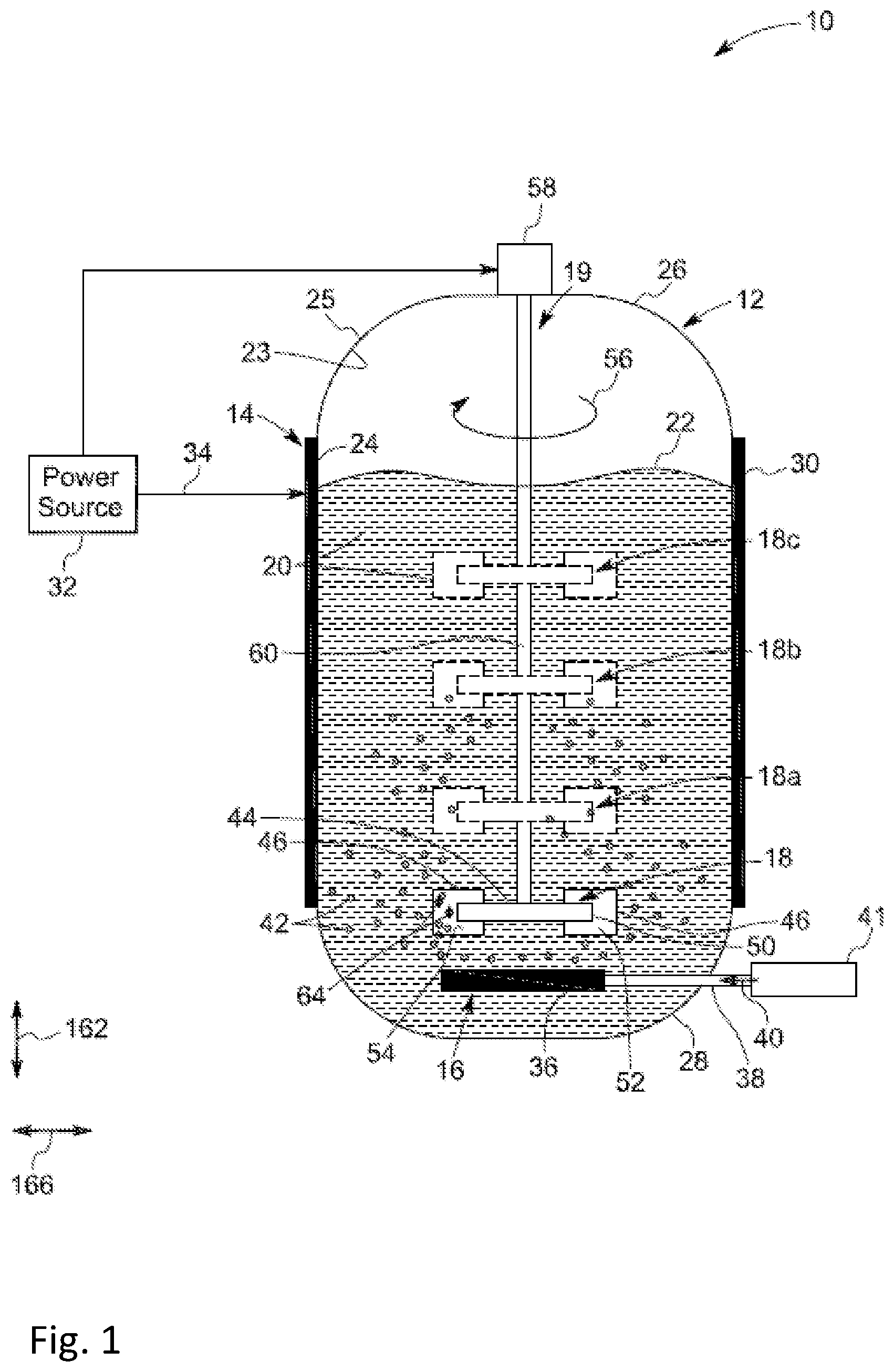 Patent US12338425 — Impeller including one or more turbulators for a bioreactor system — Figure 1