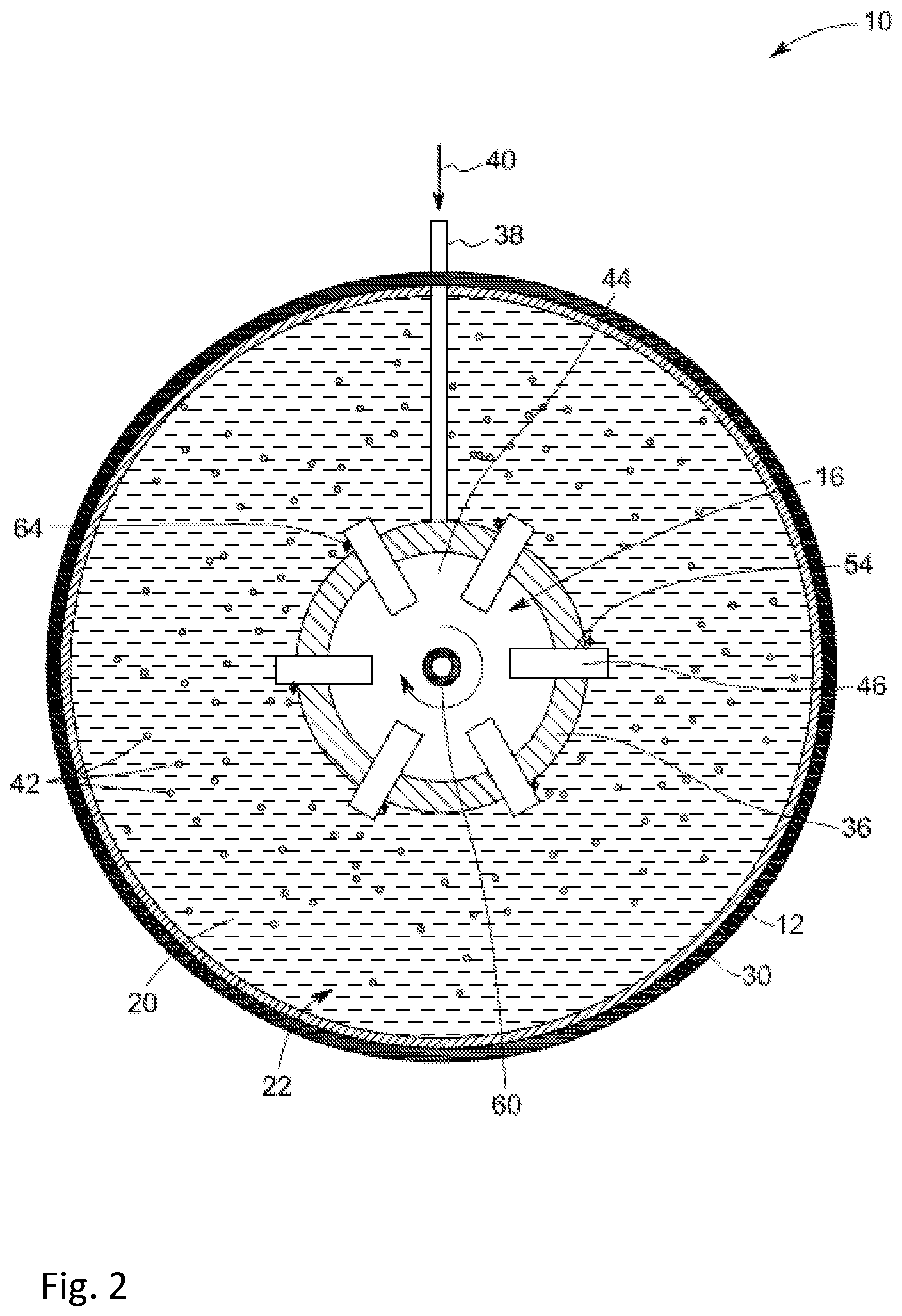 Patent US12338425 Figure 2 – Impeller including one or more turbulators for a bioreactor system