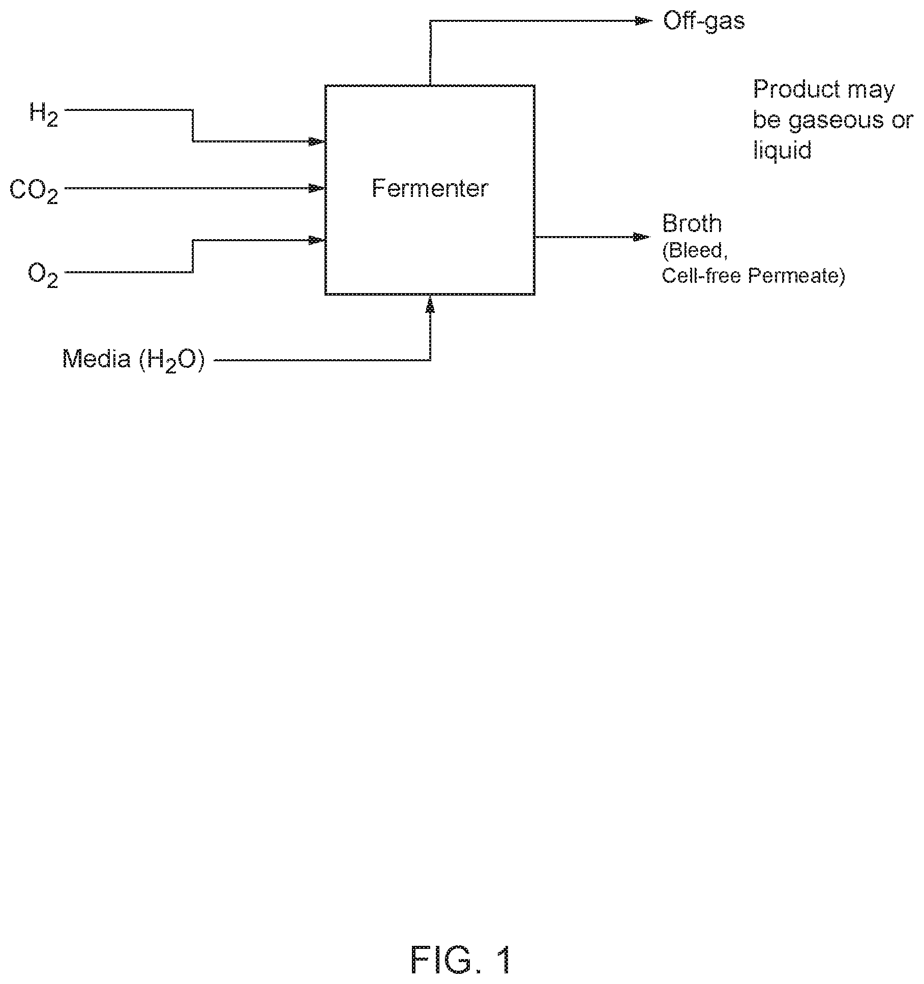Patent US12338428 Figure 1 – Materials and methods for managing aerobic gas fermentation