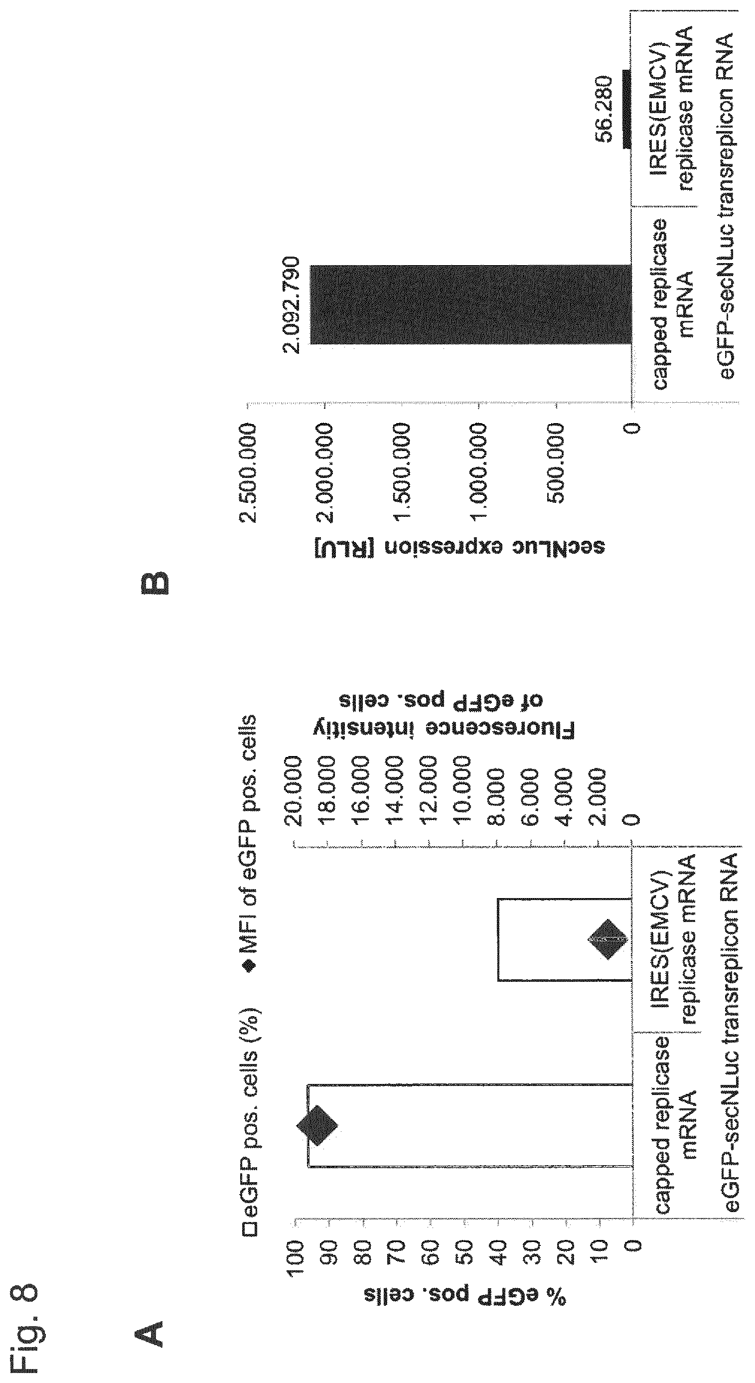 Patent US12338448 Figure 9 – Trans-replicating RNA