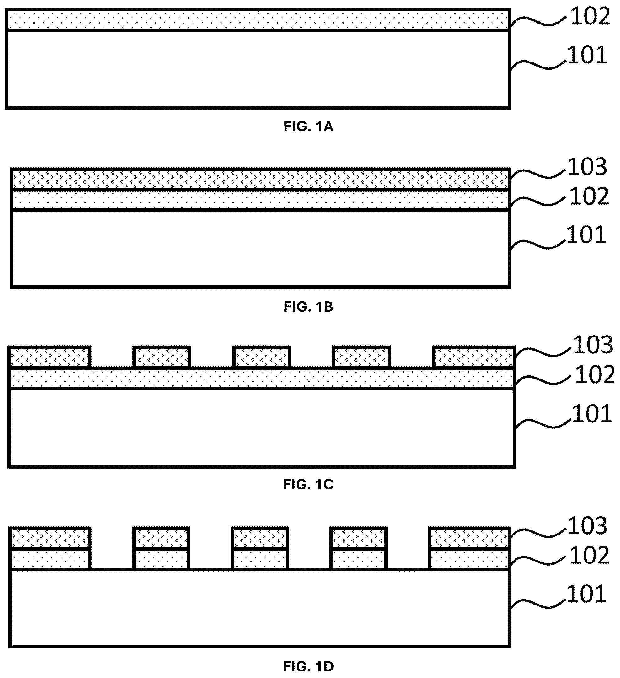 Patent US12338523 Figure 1 – Method for patterning a substrate, a method for forming a microstructure on a substrate, and a method for fabricating a fluidic device