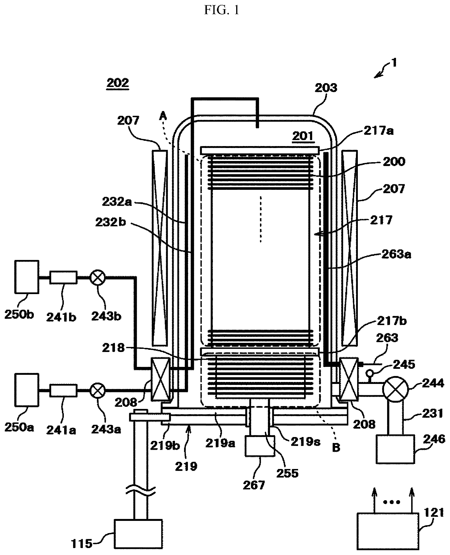 Patent US12338529 Figure 1 – Substrate processing apparatus, process vessel, method of manufacturing semiconductor device and non-transitory tangible medium